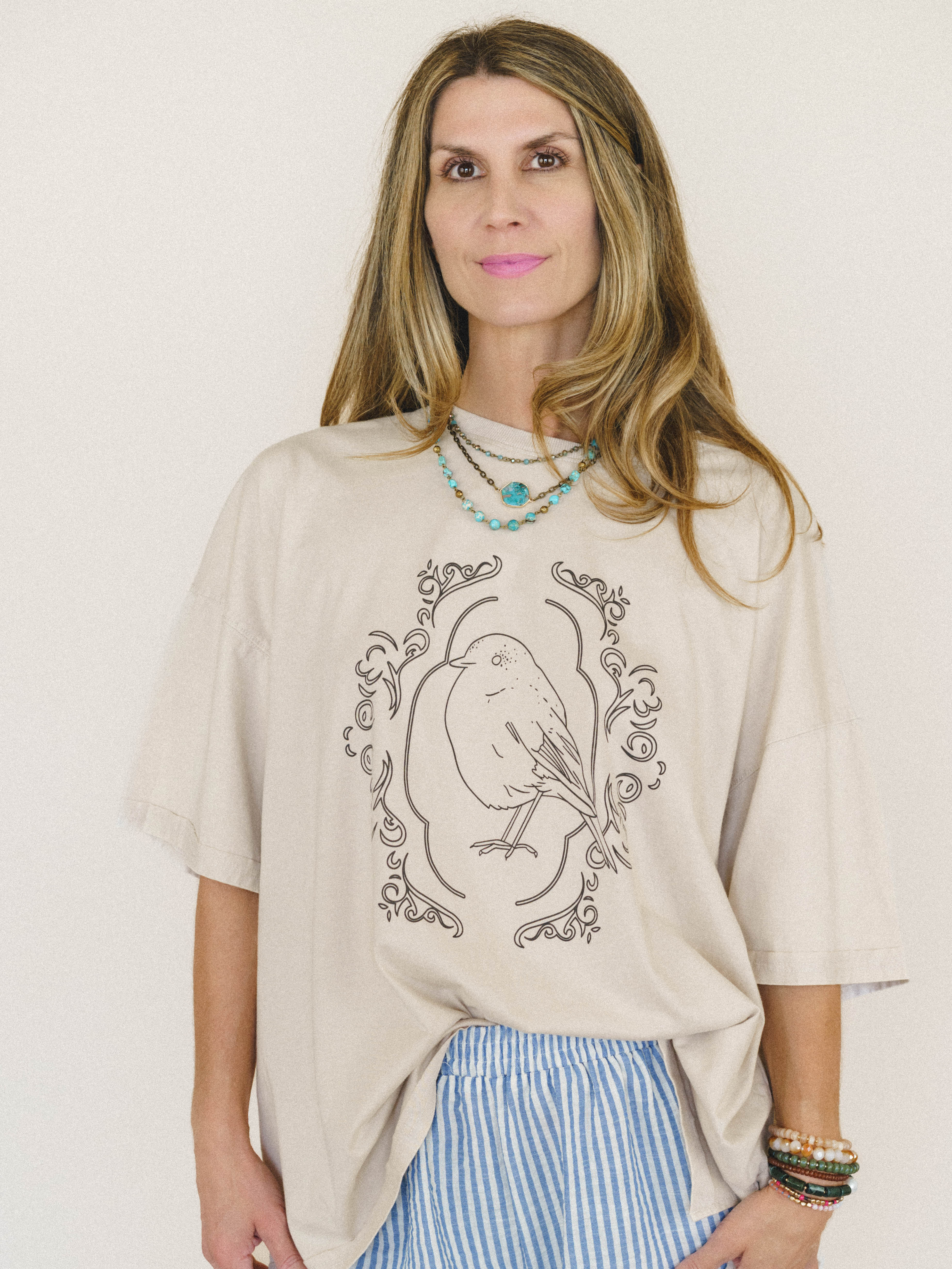 Bird Song Tee - Khaki - Image 4