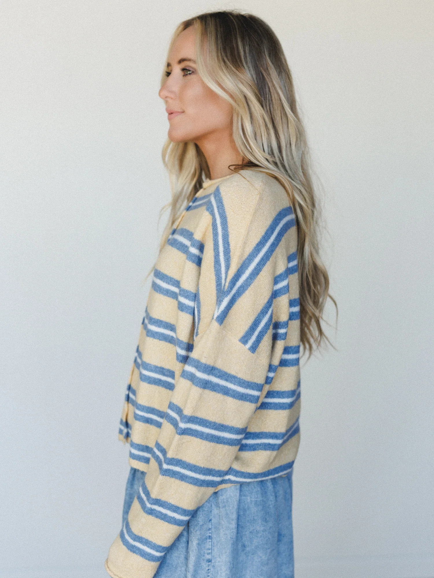 Birdie Button Down Cardigan - Honey - Image 4