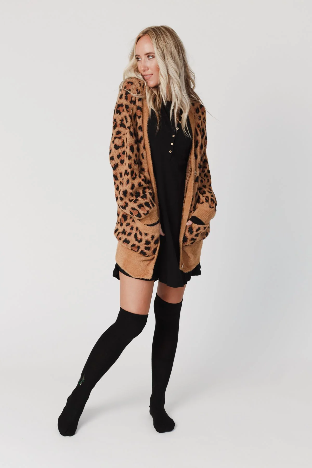 Birds Of A Feather Knee High Socks - Black - Image 3