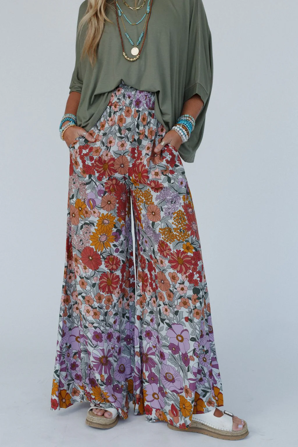 Blissful Burst Floral Pants - Purple - Image 4