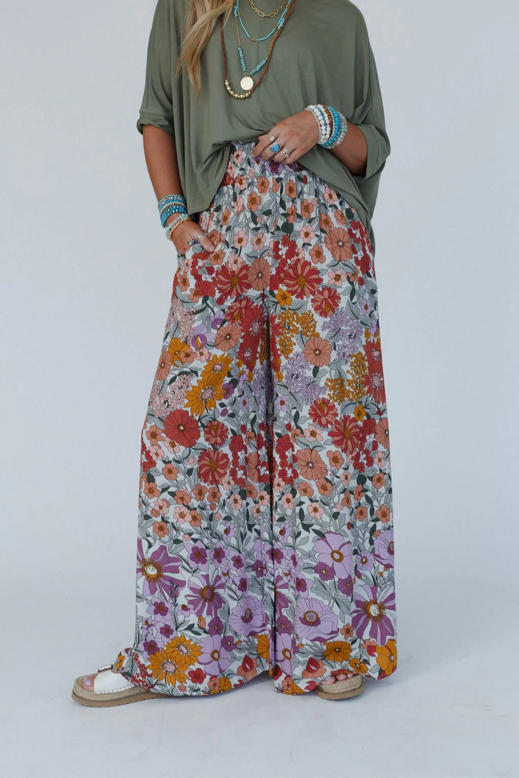 Blissful Burst Floral Pants - Purple - Image 7