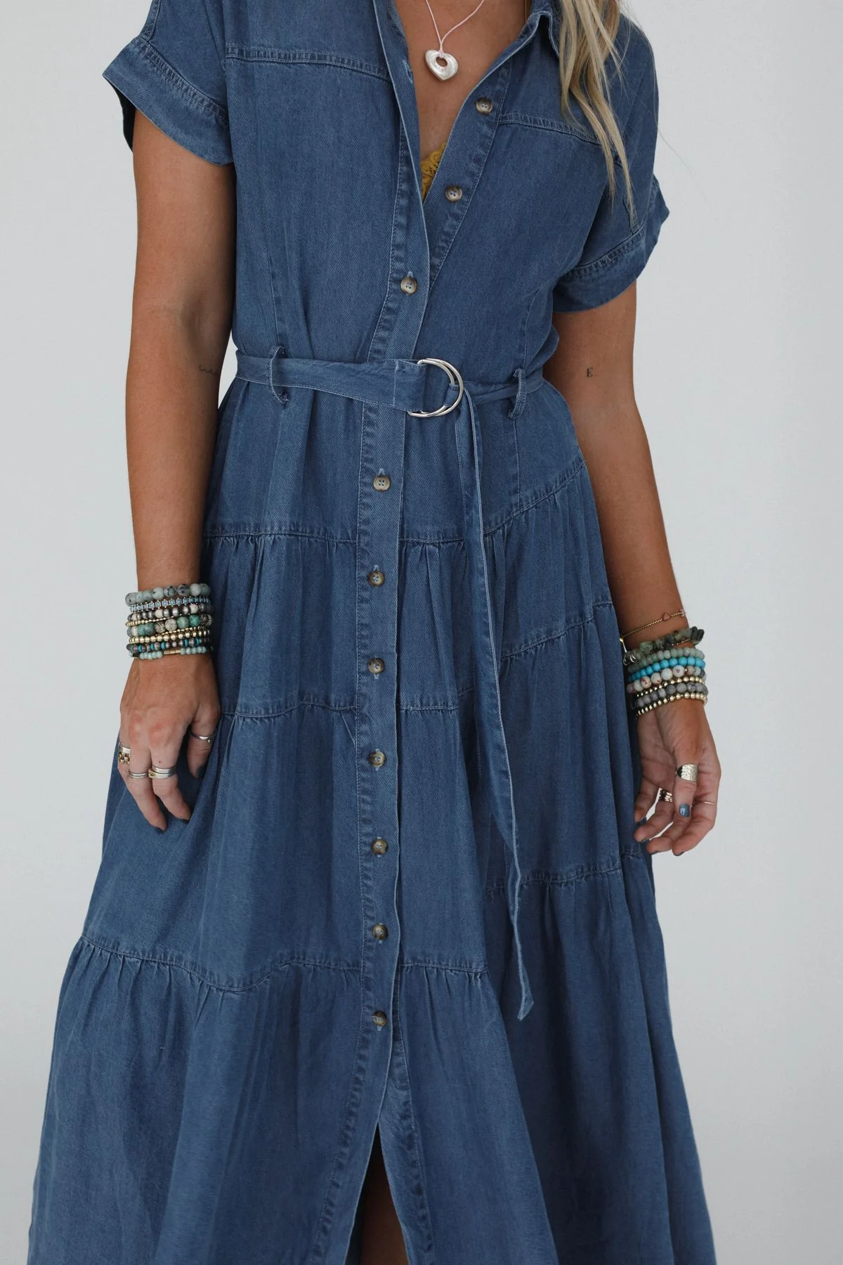 Blue Ridge Denim Maxi Dress - Medium Wash - Image 6
