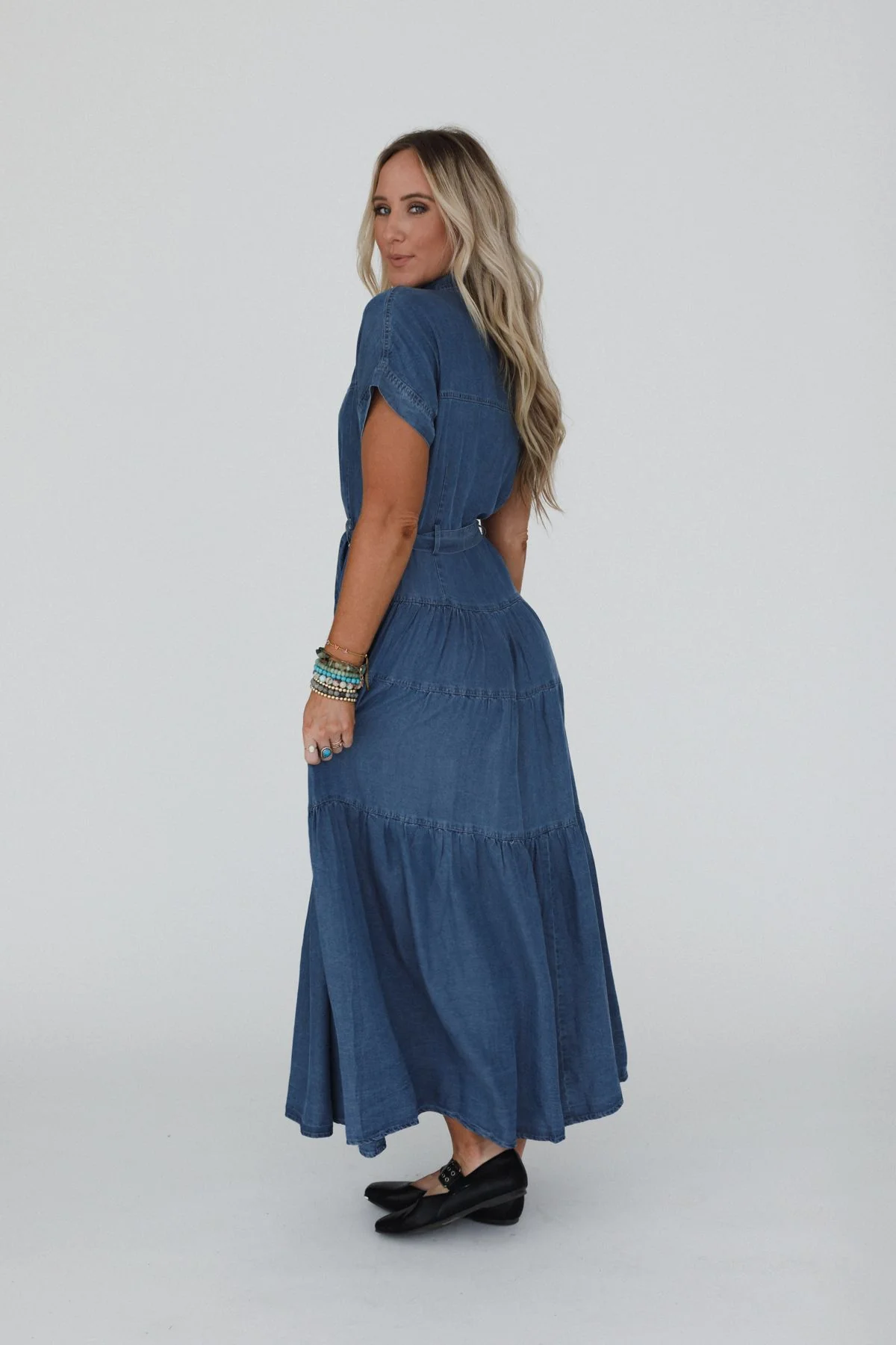 Blue Ridge Denim Maxi Dress - Medium Wash - Image 7