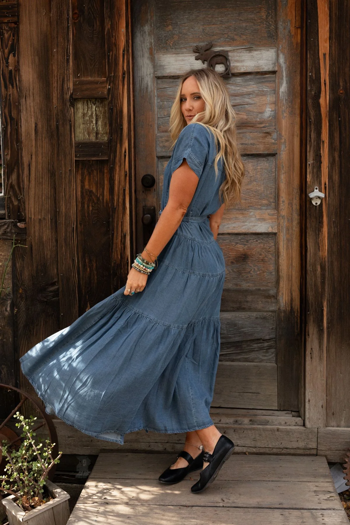 Blue Ridge Denim Maxi Dress - Medium Wash - Image 9