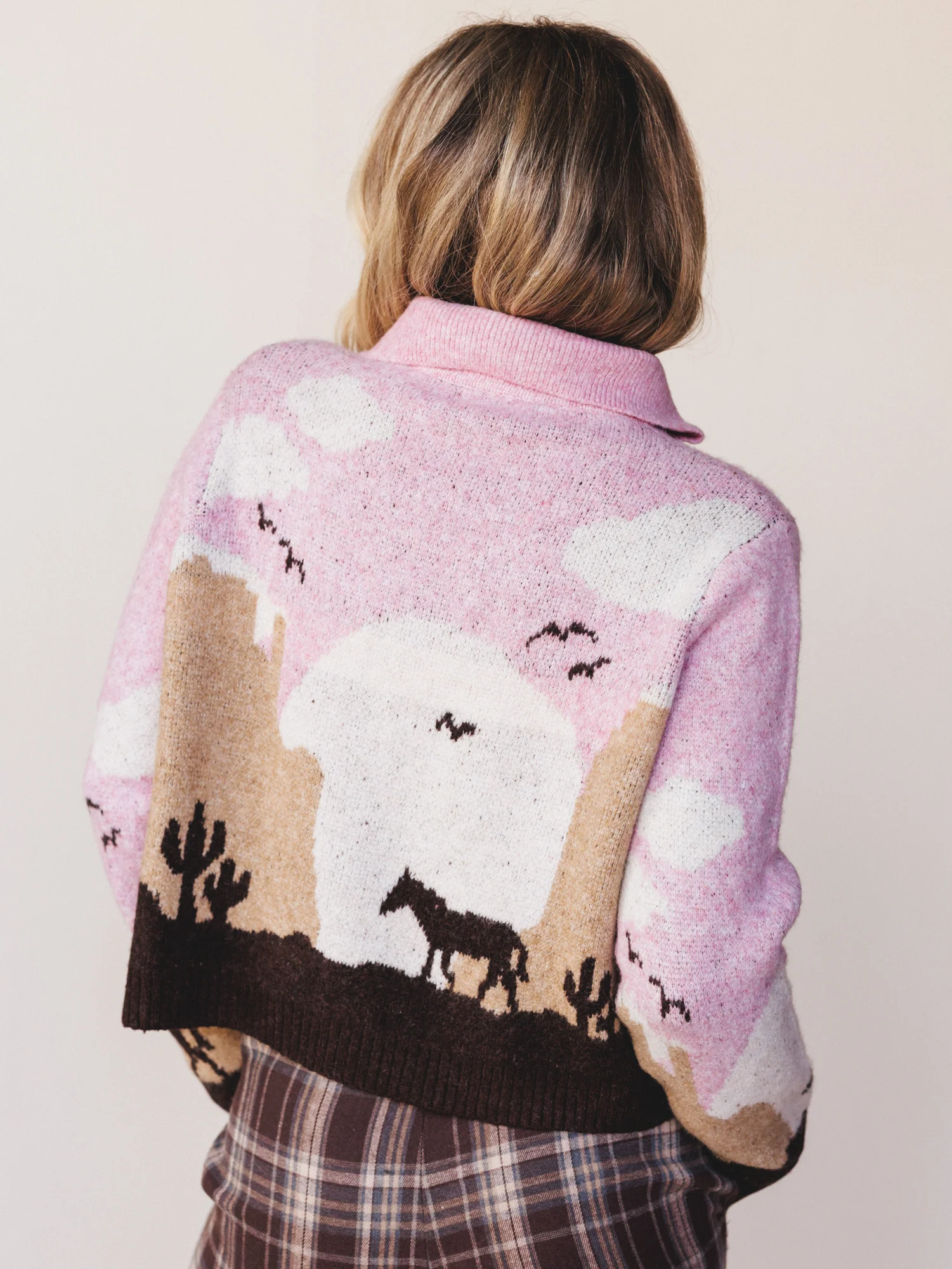 Blush Canyon Cardigan Sweater - Pink - Image 2