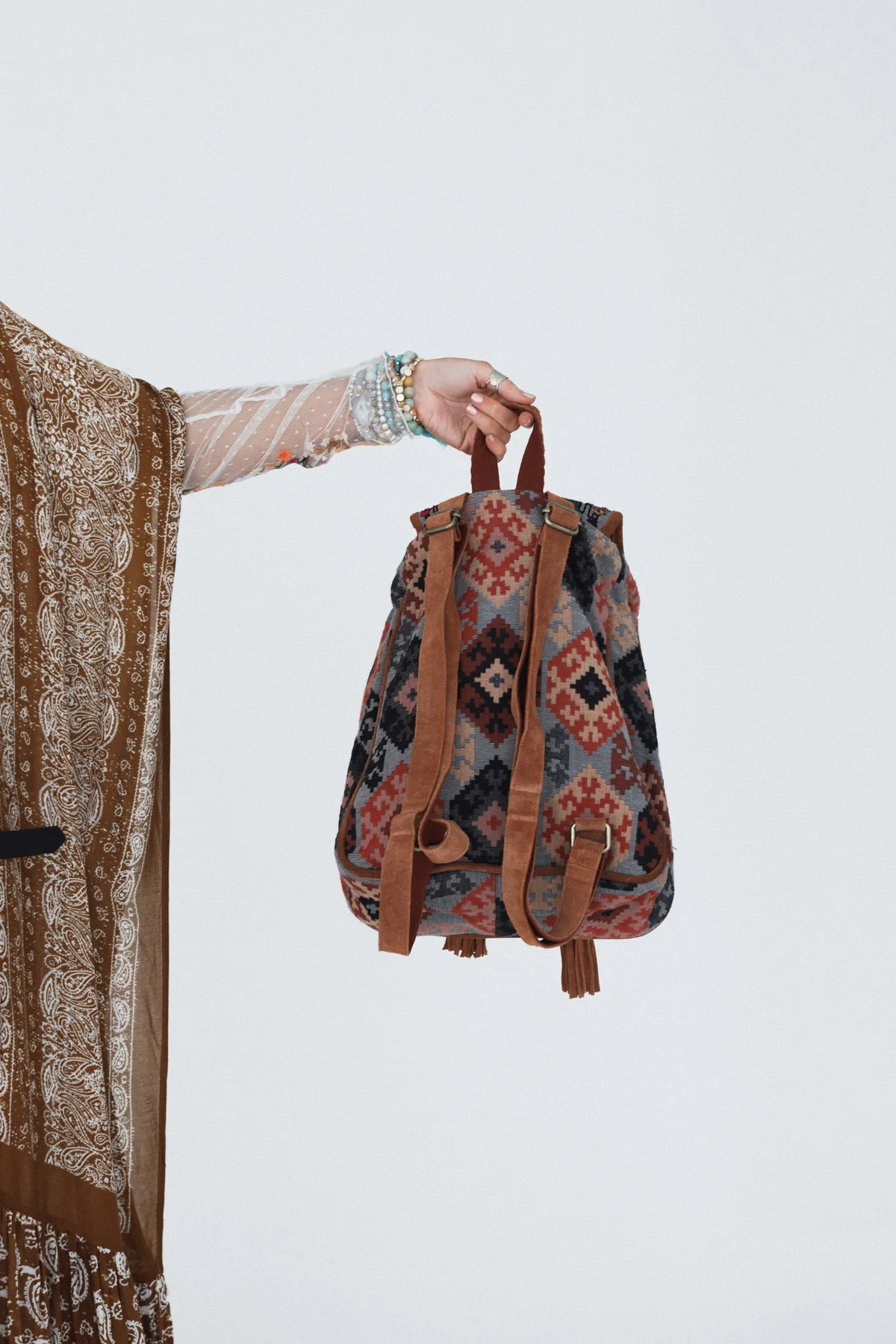 Bohemian Bordeaux Backpack - Red - Image 2