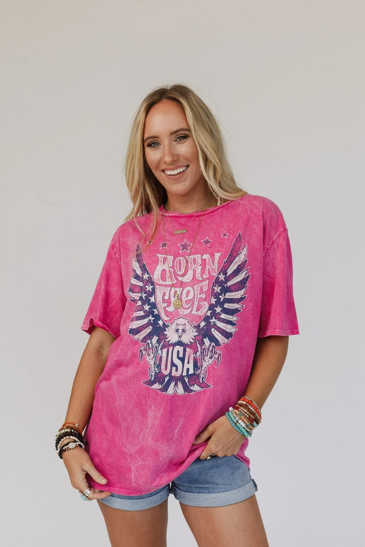 Born Free USA Graphic Tee - Magenta - Image 3