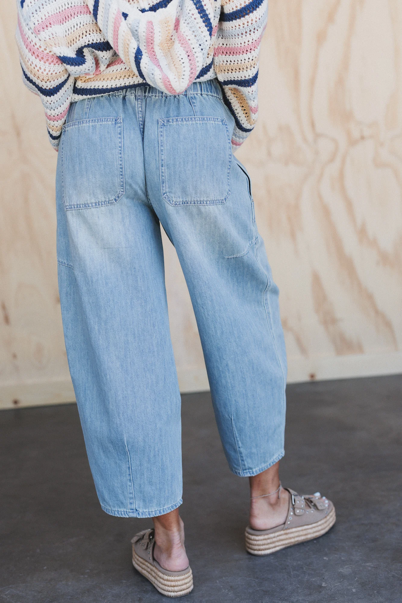 Bridgton Drawstring Barrel Jeans - Denim - Image 5
