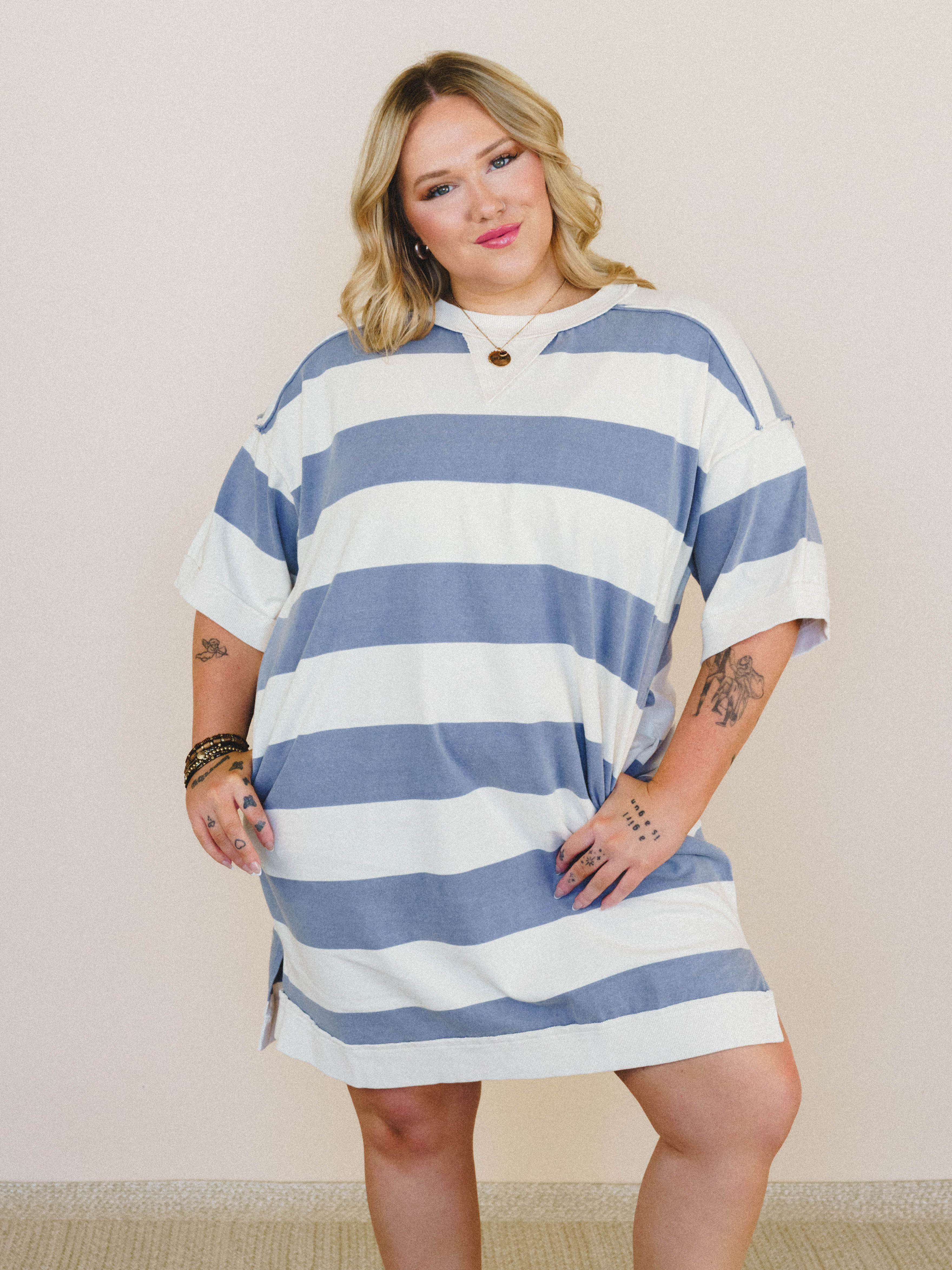 Bright Idea Tee Dress
- Blue - Image 5