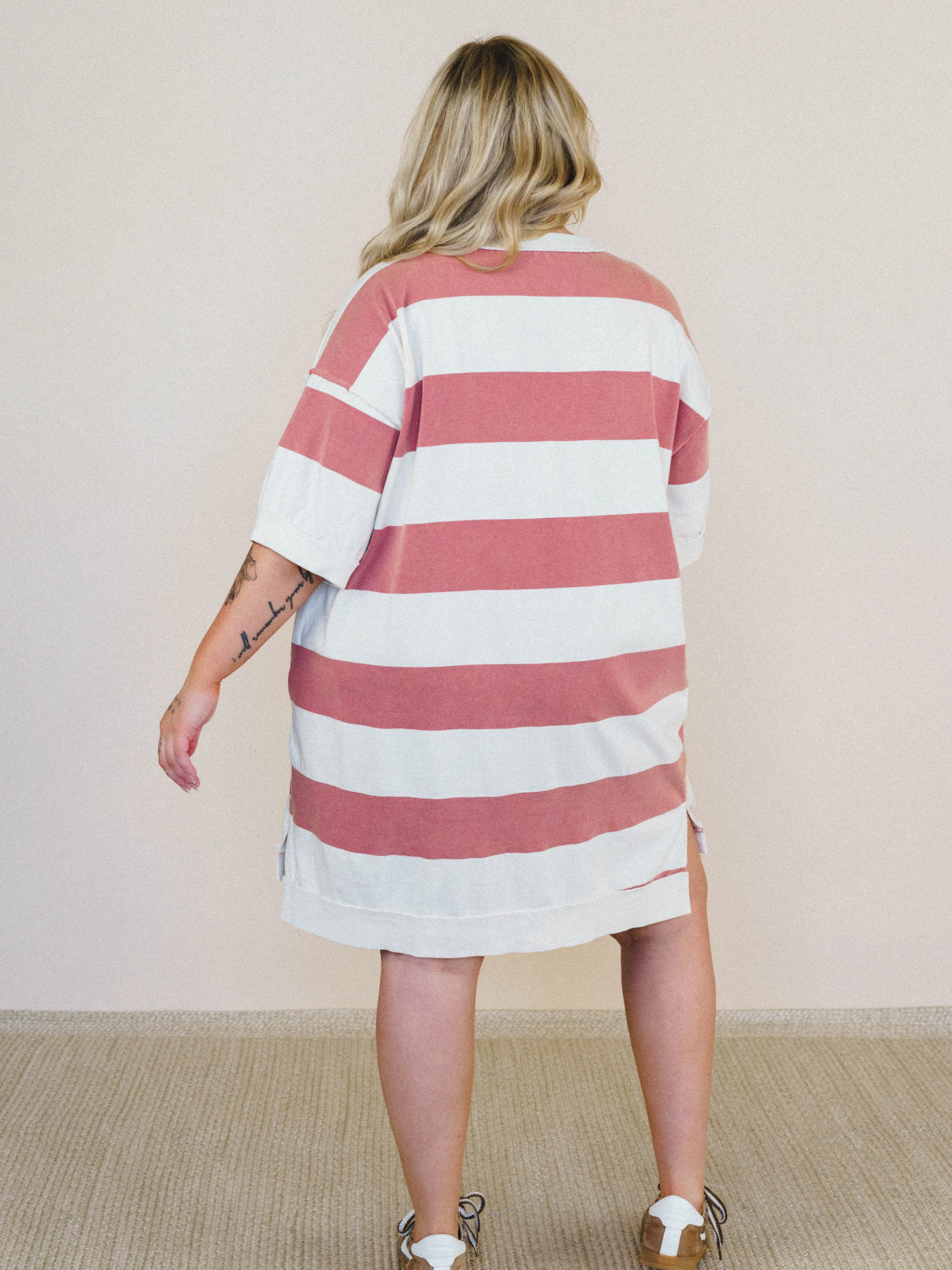 Bright Idea Tee Dress
- Crimson - Image 3