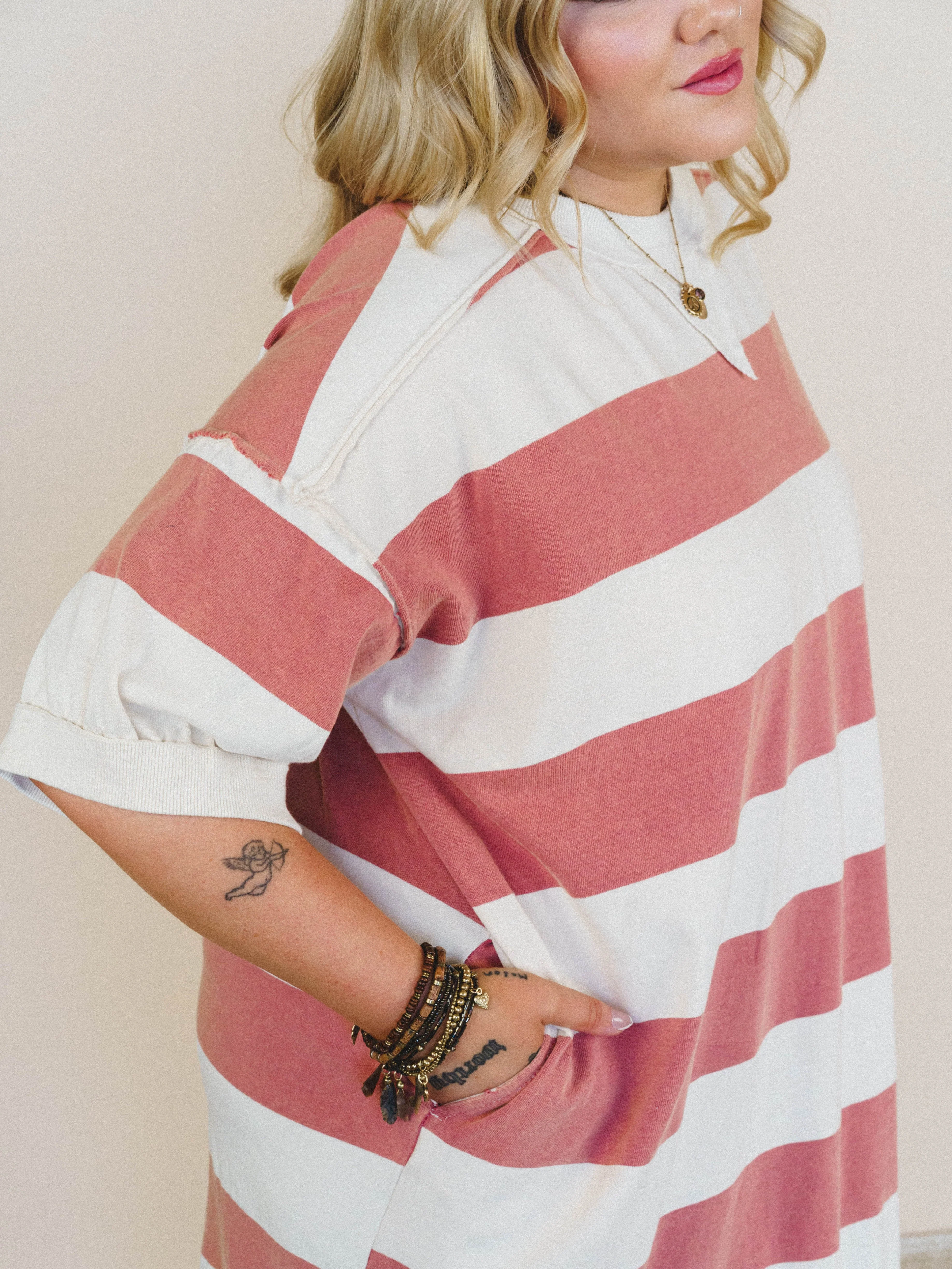 Bright Idea Tee Dress
- Crimson - Image 4