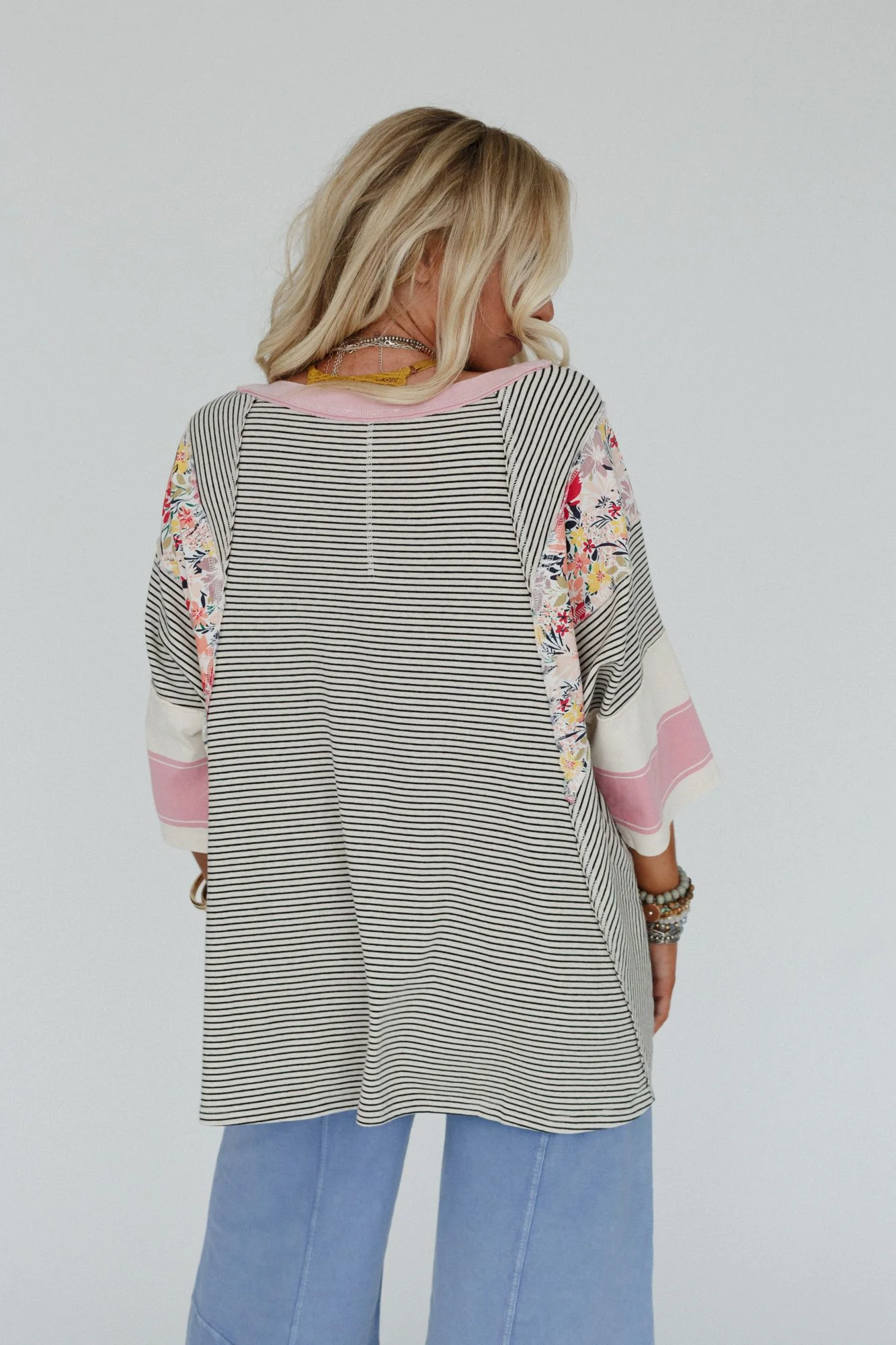 Britt Patchwork Top - Oat - Image 5