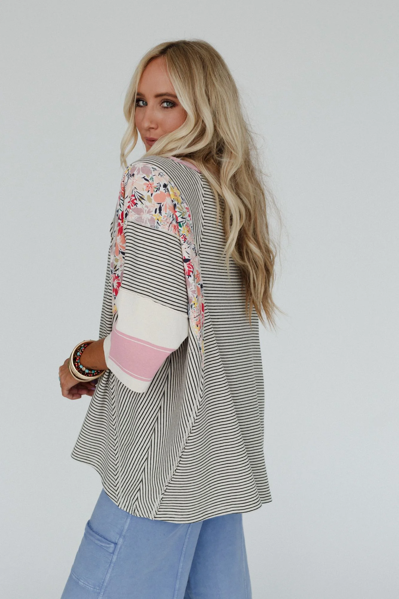 Britt Patchwork Top - Oat - Image 6