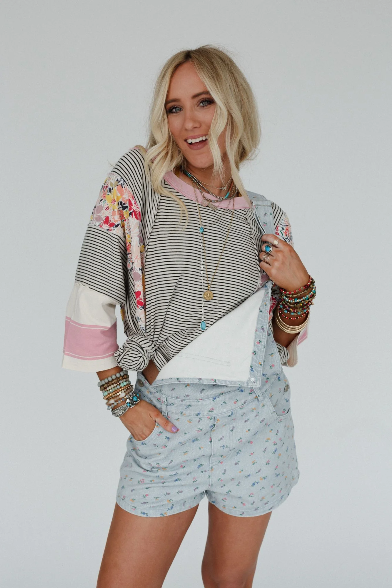Britt Patchwork Top - Oat - Image 7