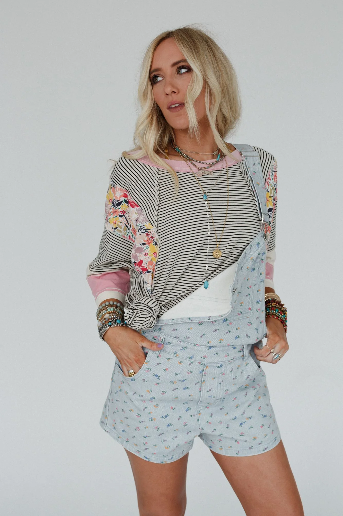 Britt Patchwork Top - Oat - Image 8