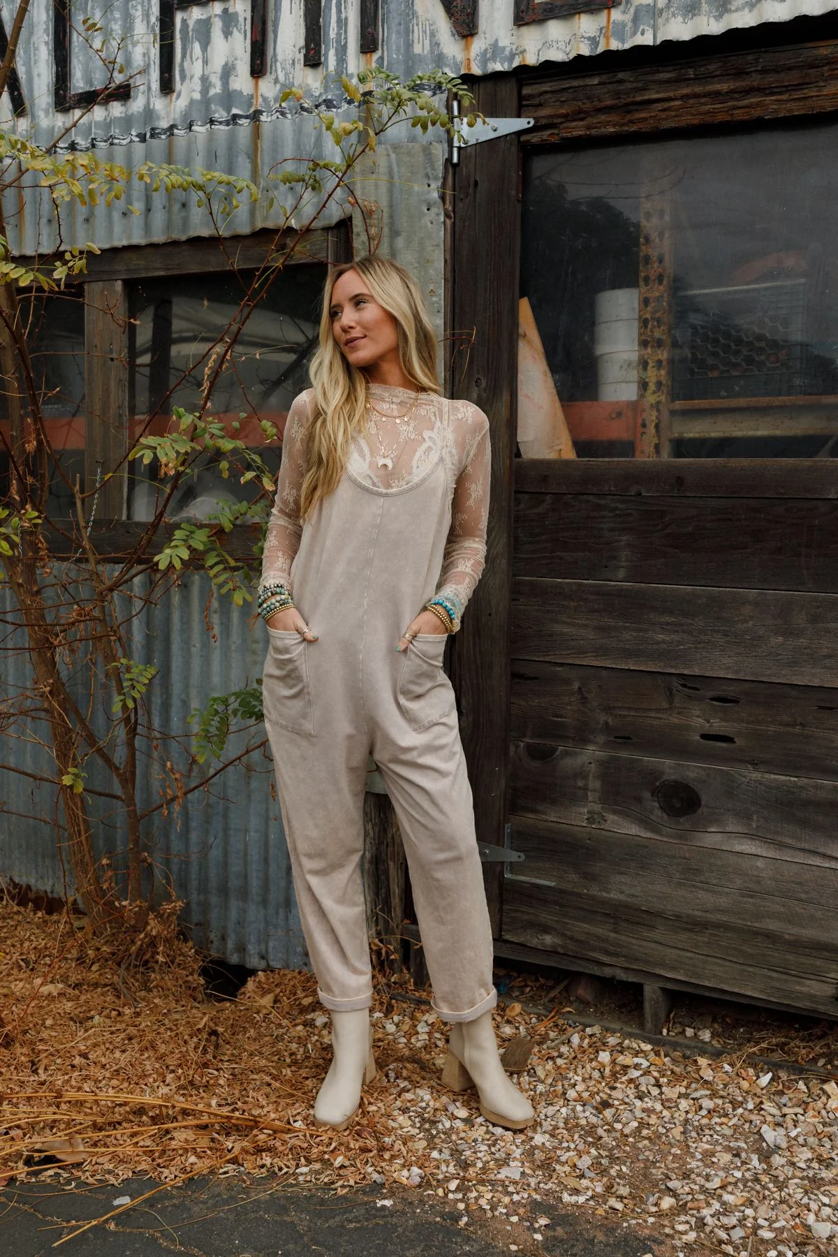 Brooke Pocket Jumpsuit - Ash Mocha - Image 3