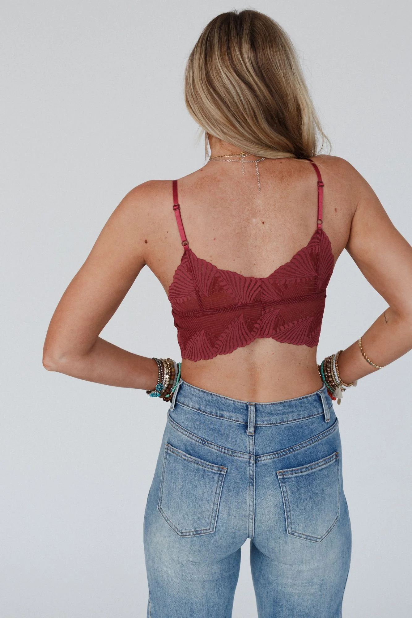 Butterfly Beauty Bralette - Wine - Image 5