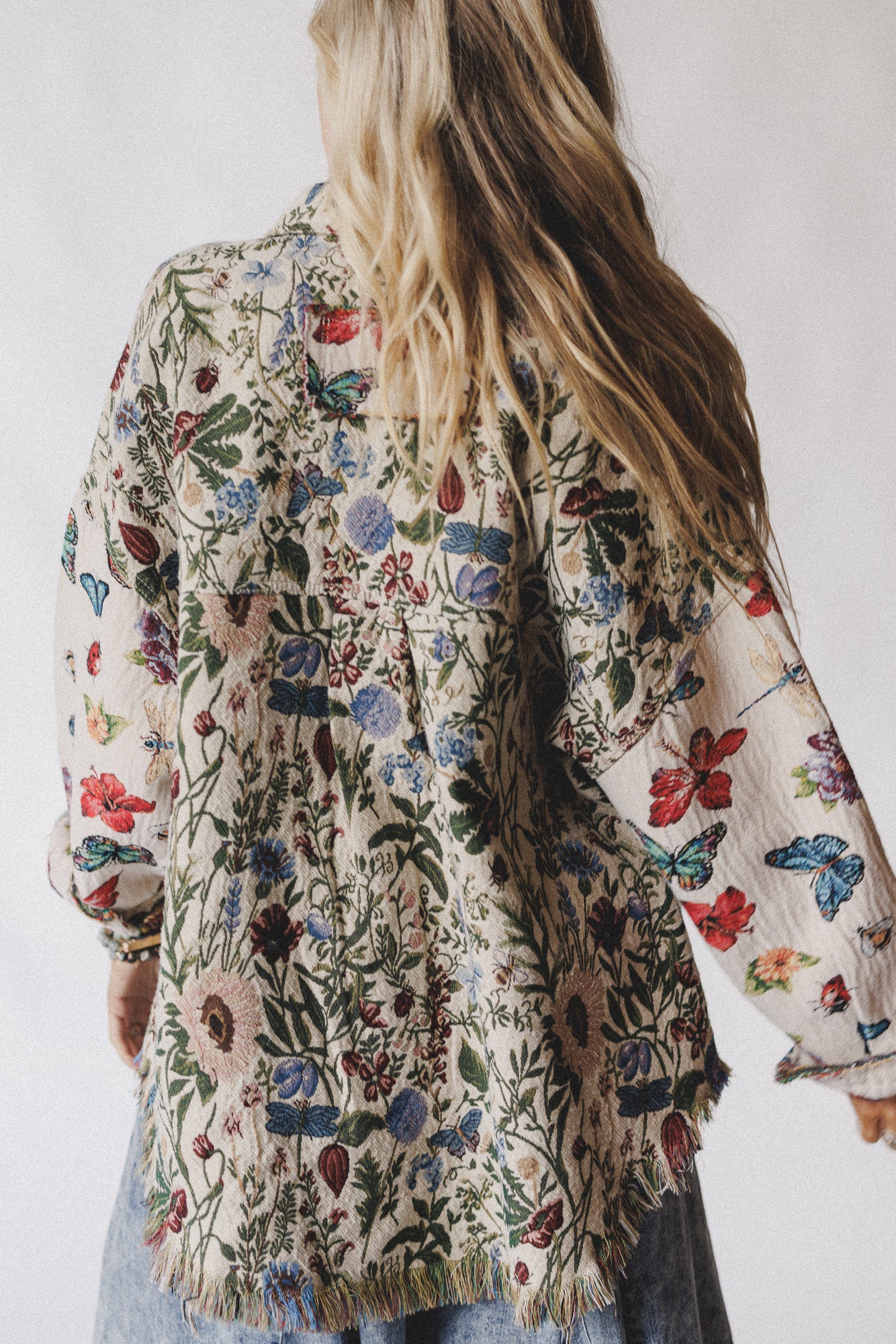 Butterfly Effect Jacquard Jacket - Almond - Image 3
