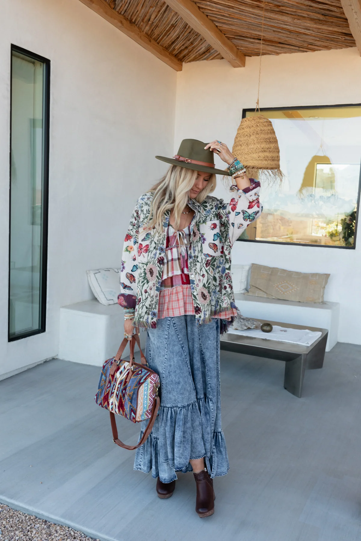 Butterfly Effect Jacquard Jacket - Almond - Image 6