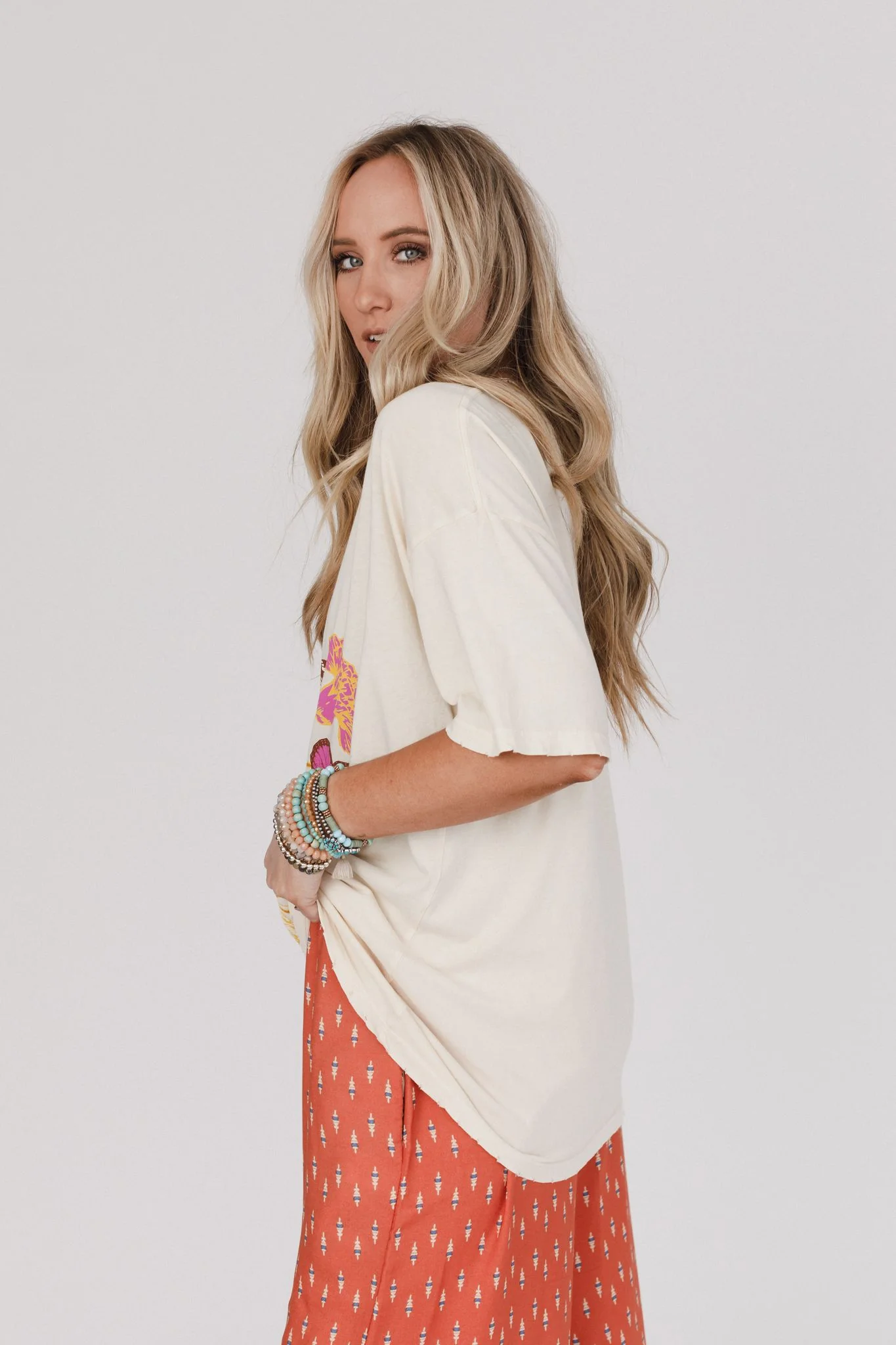 Butterfly Garden Graphic Tee - Cream - Image 6