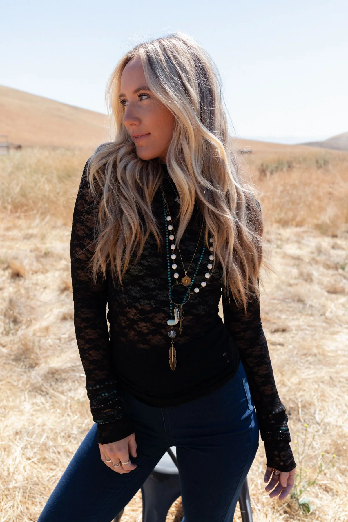 Call It Love Lace Top - Black - Image 2
