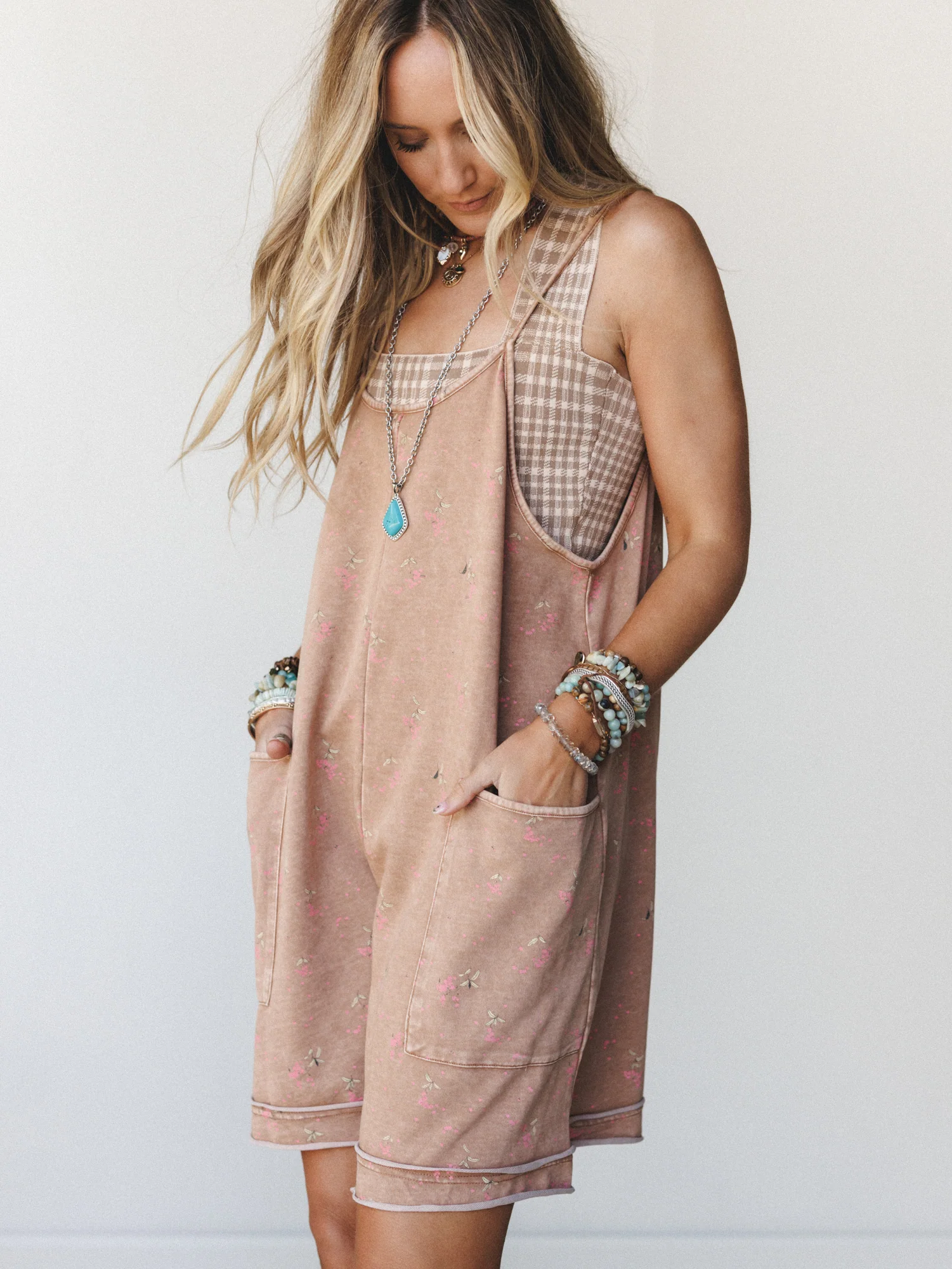 Calla Bloom Romper - Almond - Image 2
