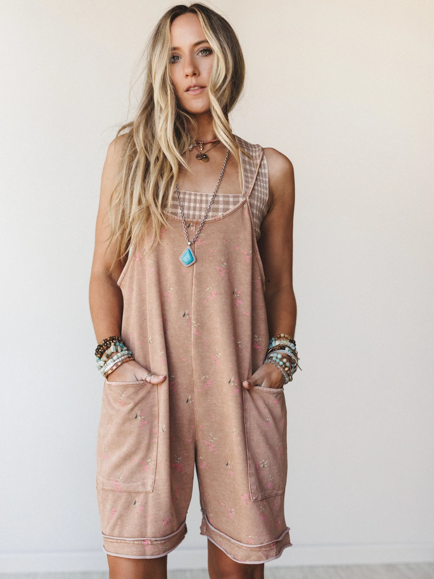 Calla Bloom Romper - Almond - Image 4