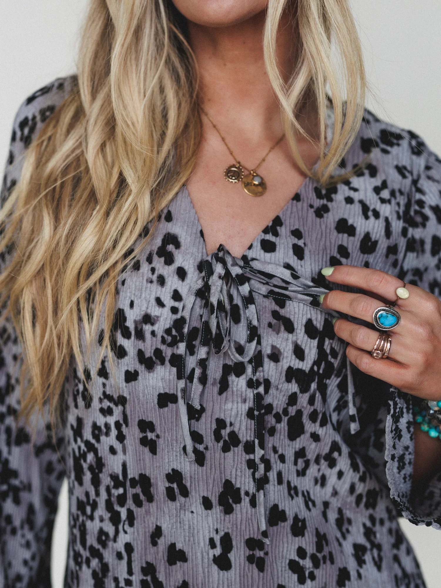 Catwalk Mini Dress  - Grey Leopard - Image 3