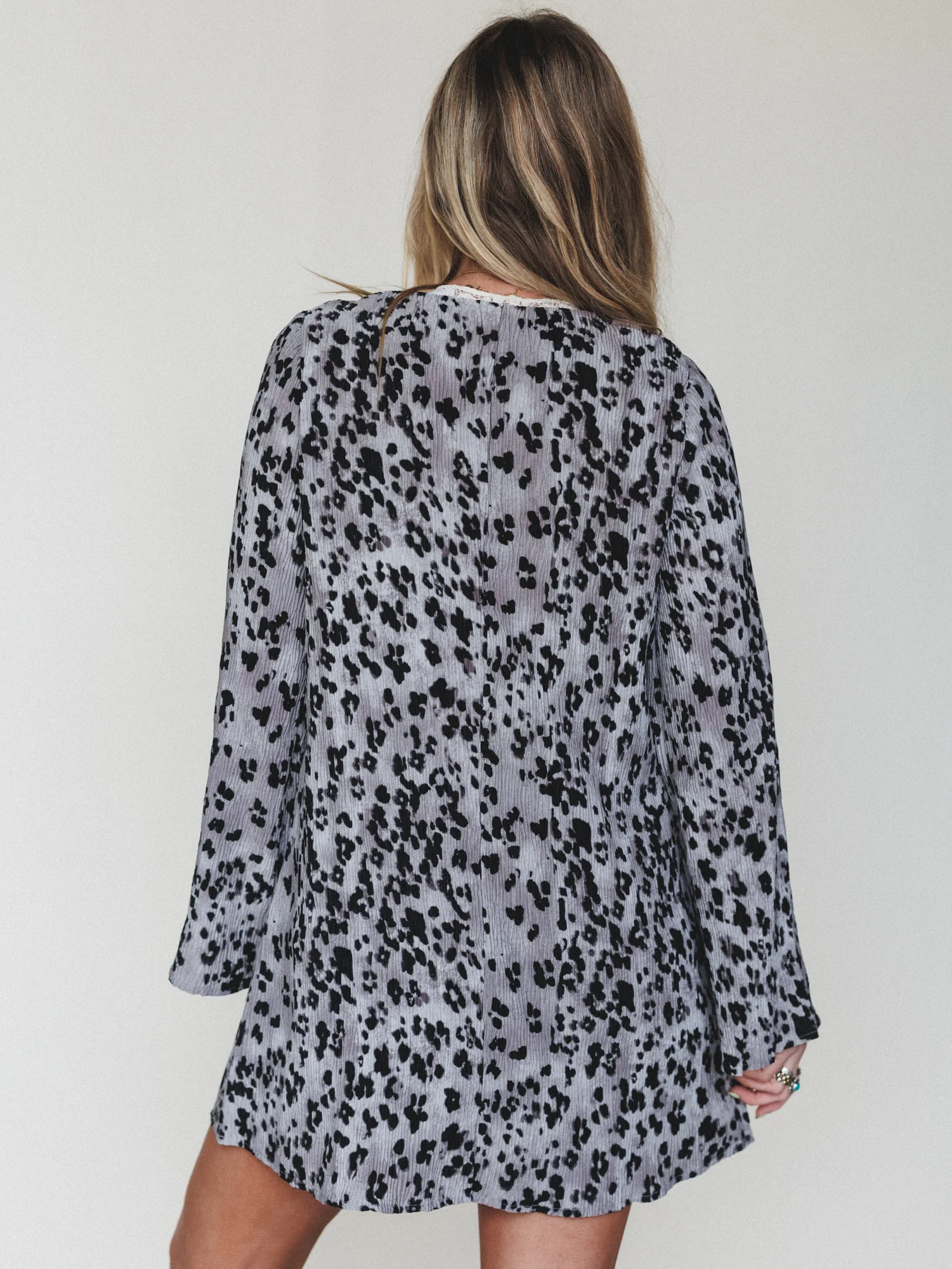 Catwalk Mini Dress  - Grey Leopard - Image 5