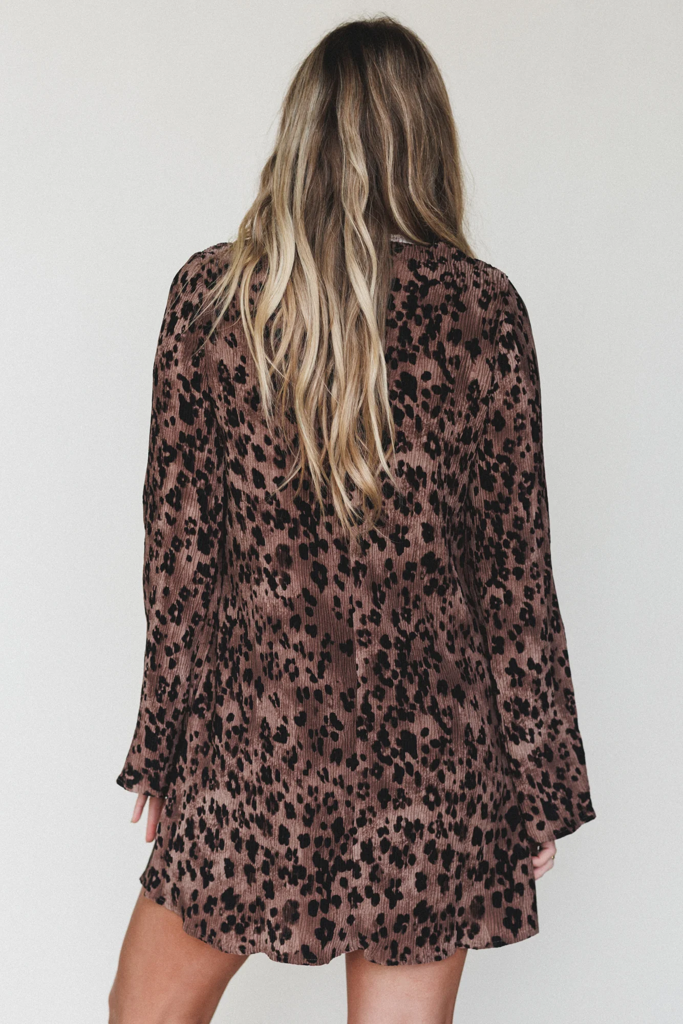 Catwalk Mini Dress - Mocha Leopard - Image 5