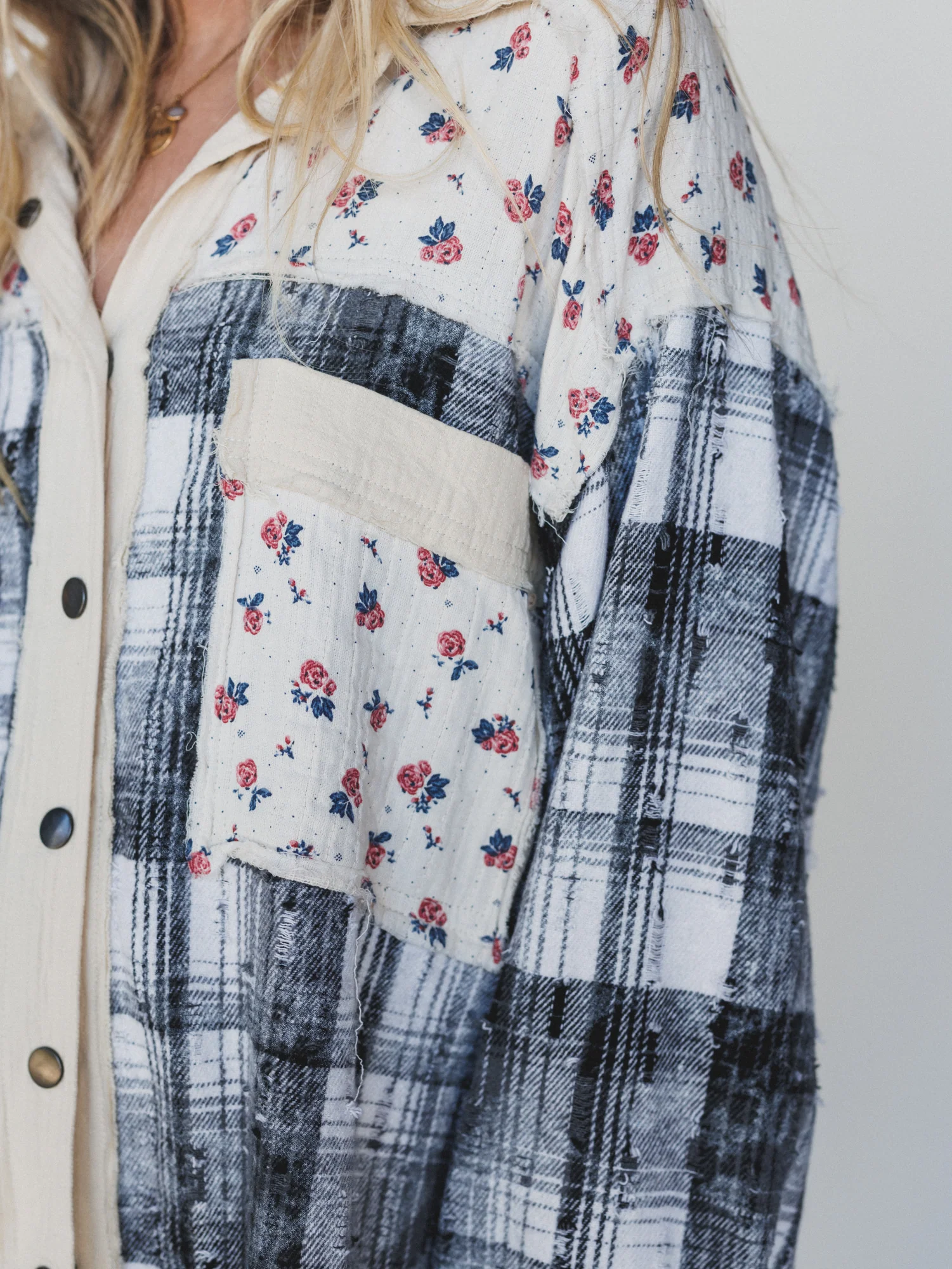Chance Mix Print Jacket - Black - Image 5