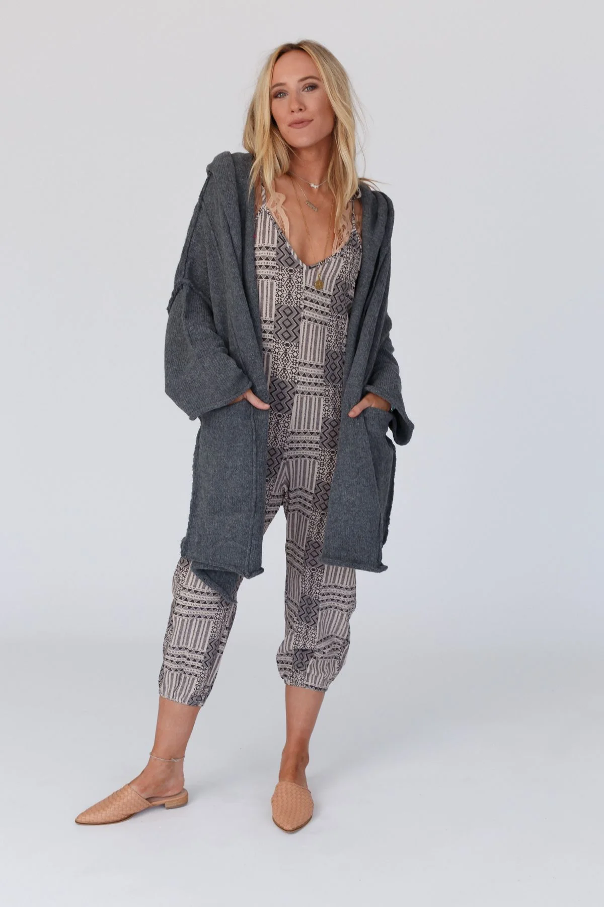 Charlie Oversized Cardigan - Charcoal - Image 4