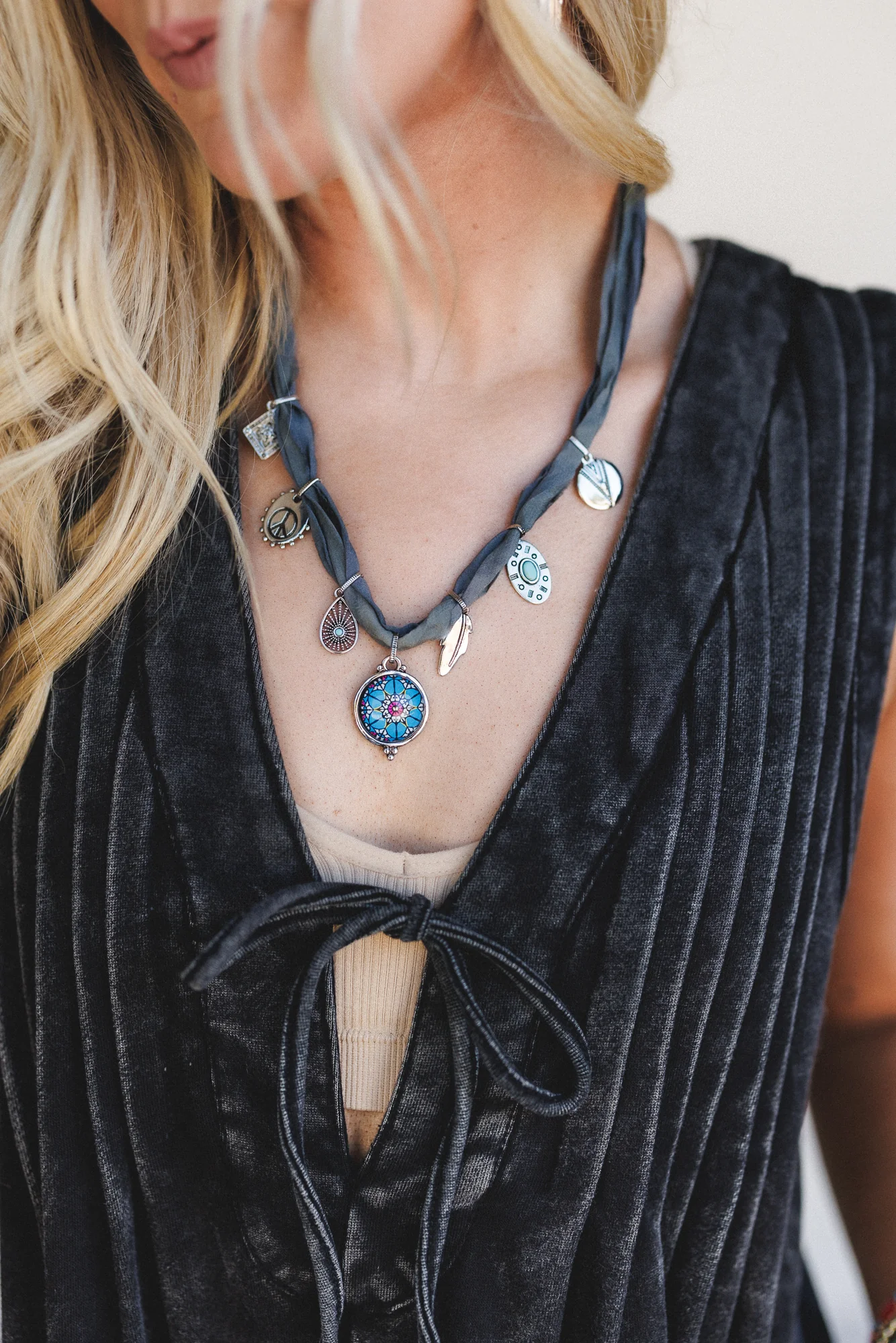Charm Voyage Necklace - Blue - Image 2
