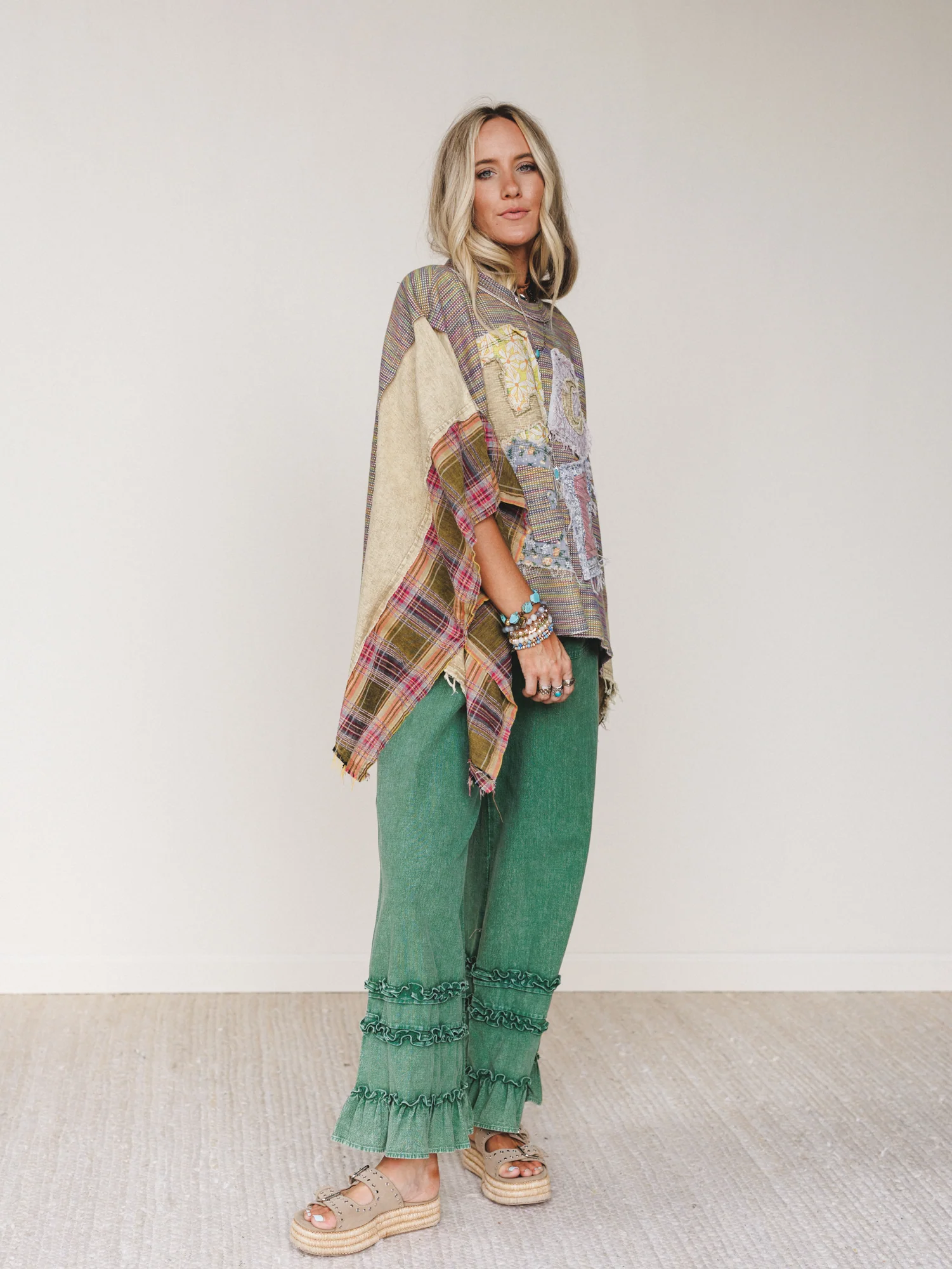 Chase The Horizon Ruffle Pants - Green - Image 8