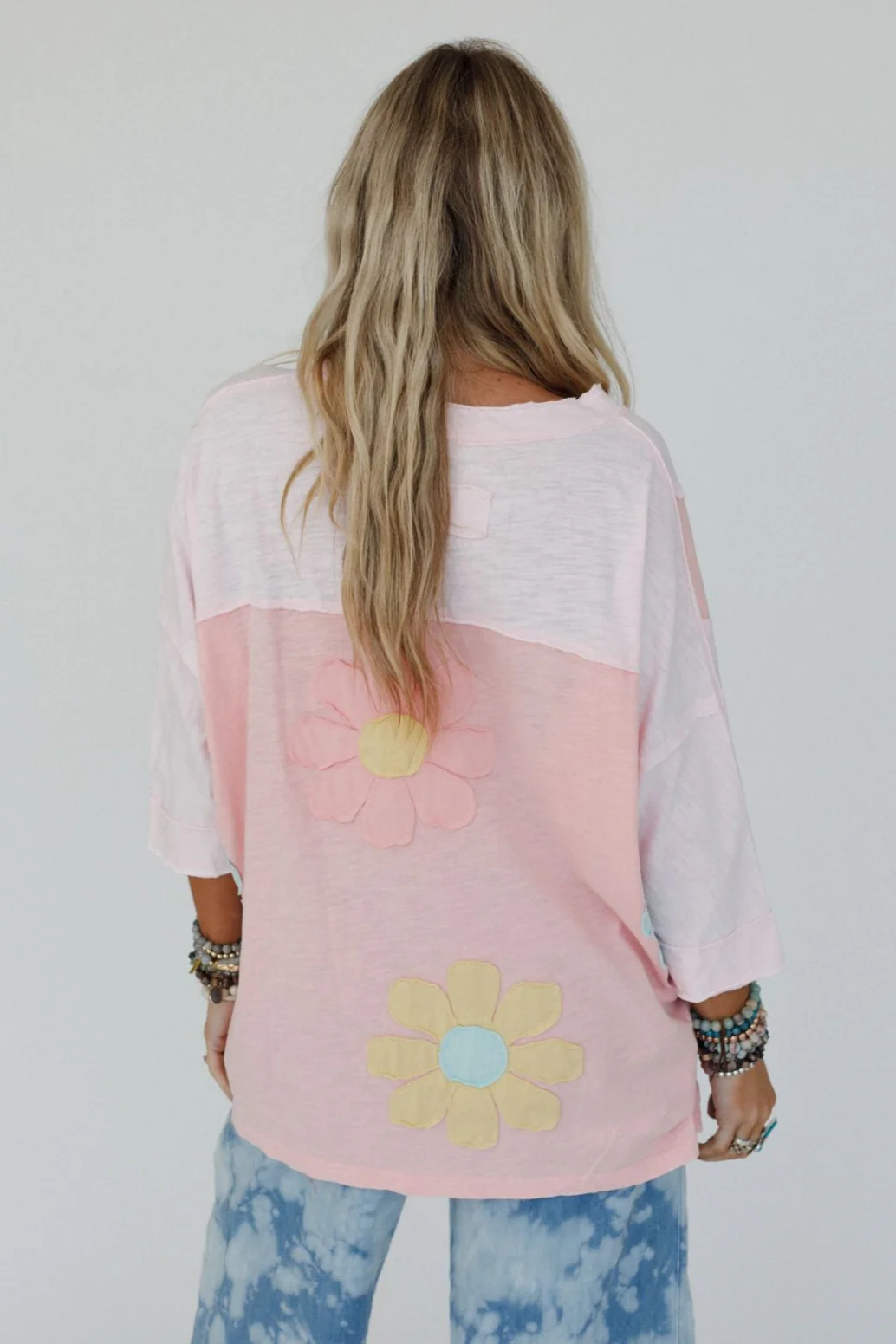Chasing Bliss Flower Patch Top - Pink - Image 4