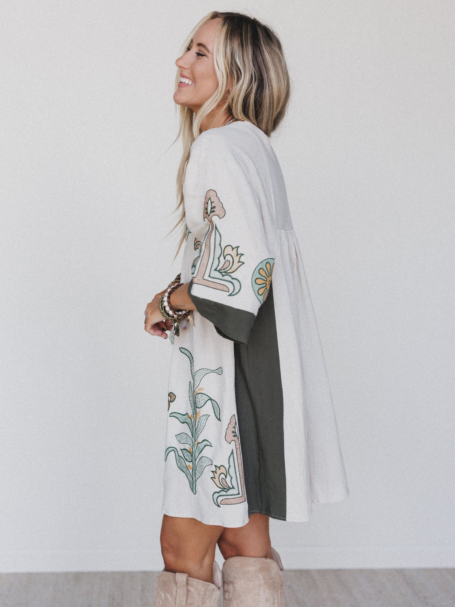 Chateau Chic Babydoll Tunic Dress - Sage - Image 4