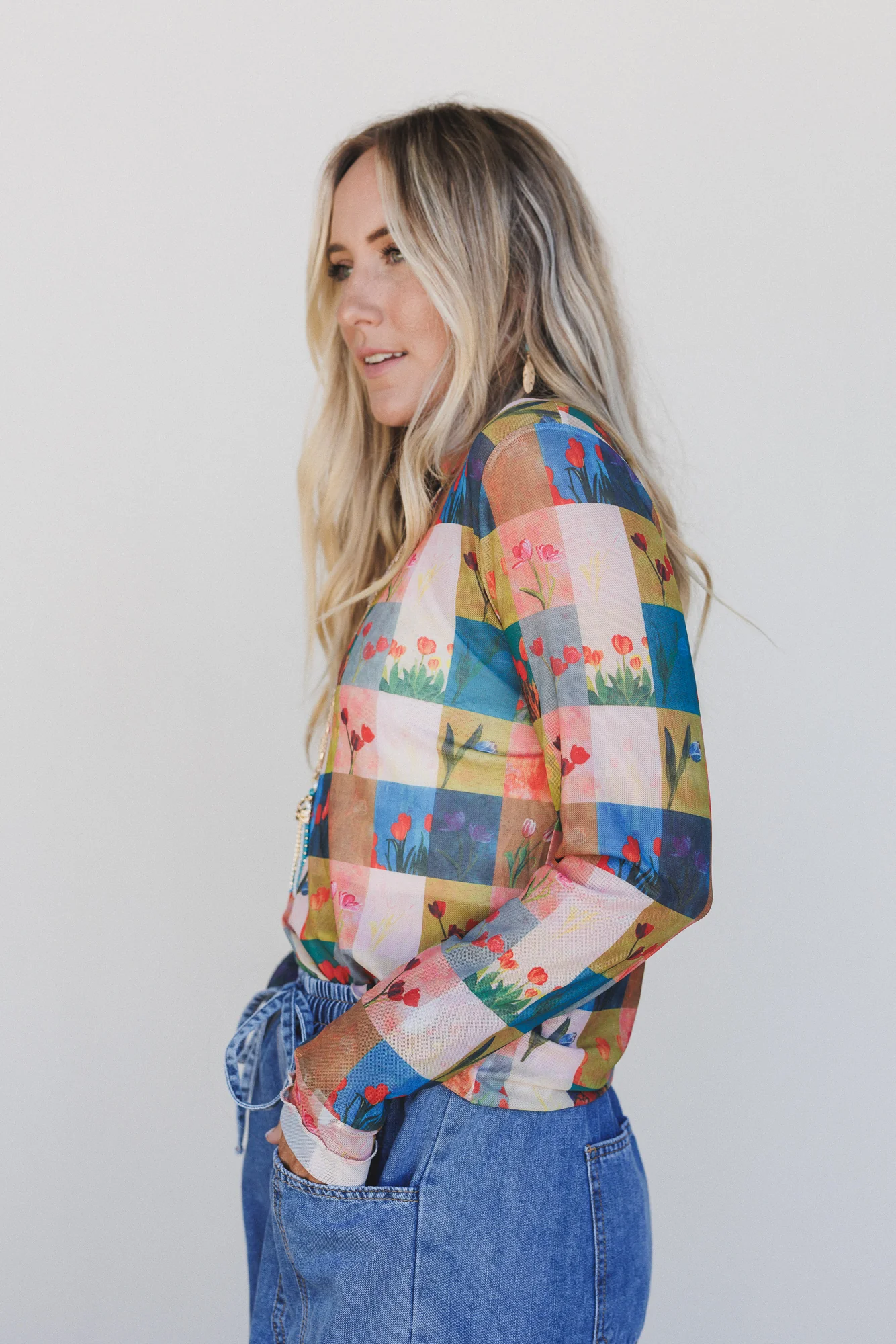 Checker Bloom Top - Multi - Image 3