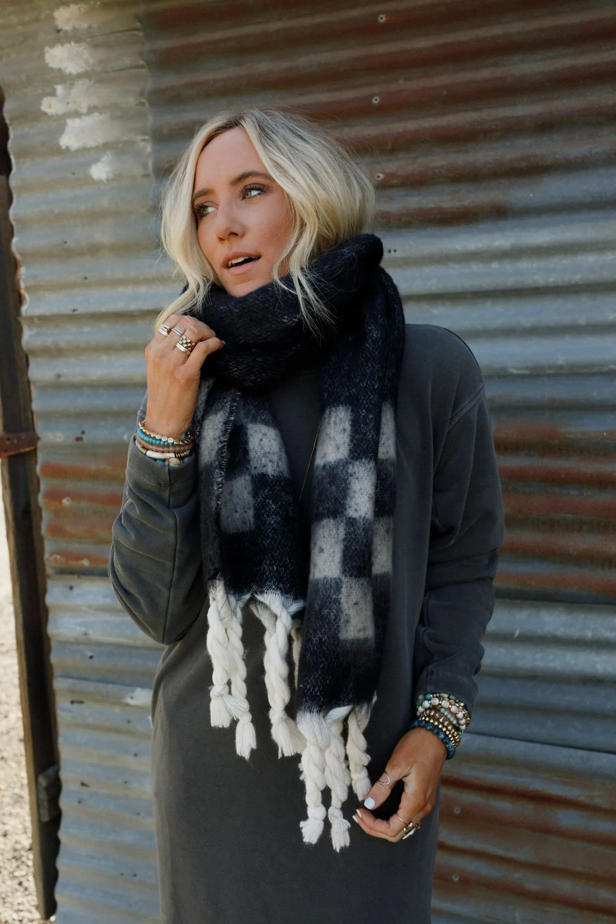 Cider Stroll Scarf - Black