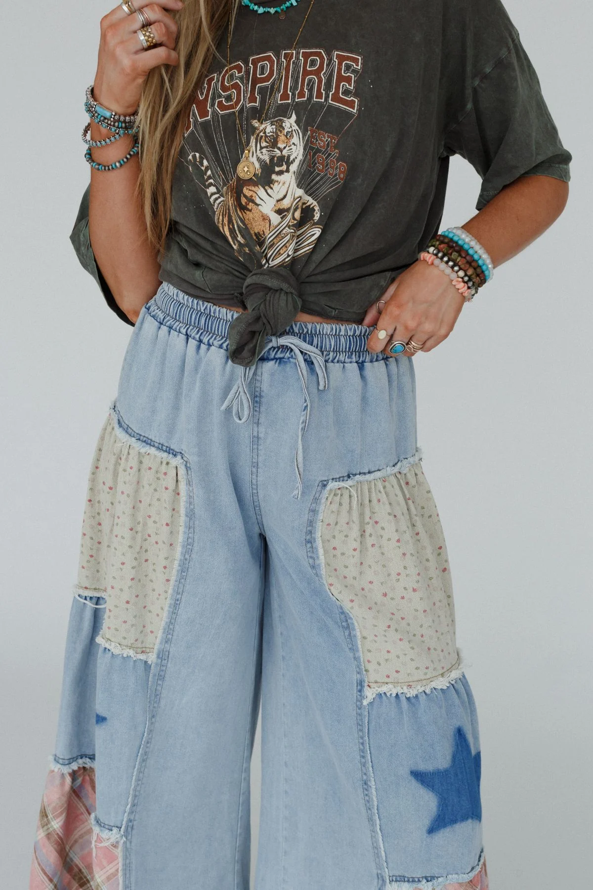Coastal Chill Wide Leg Pants - Denim Multi - Image 9