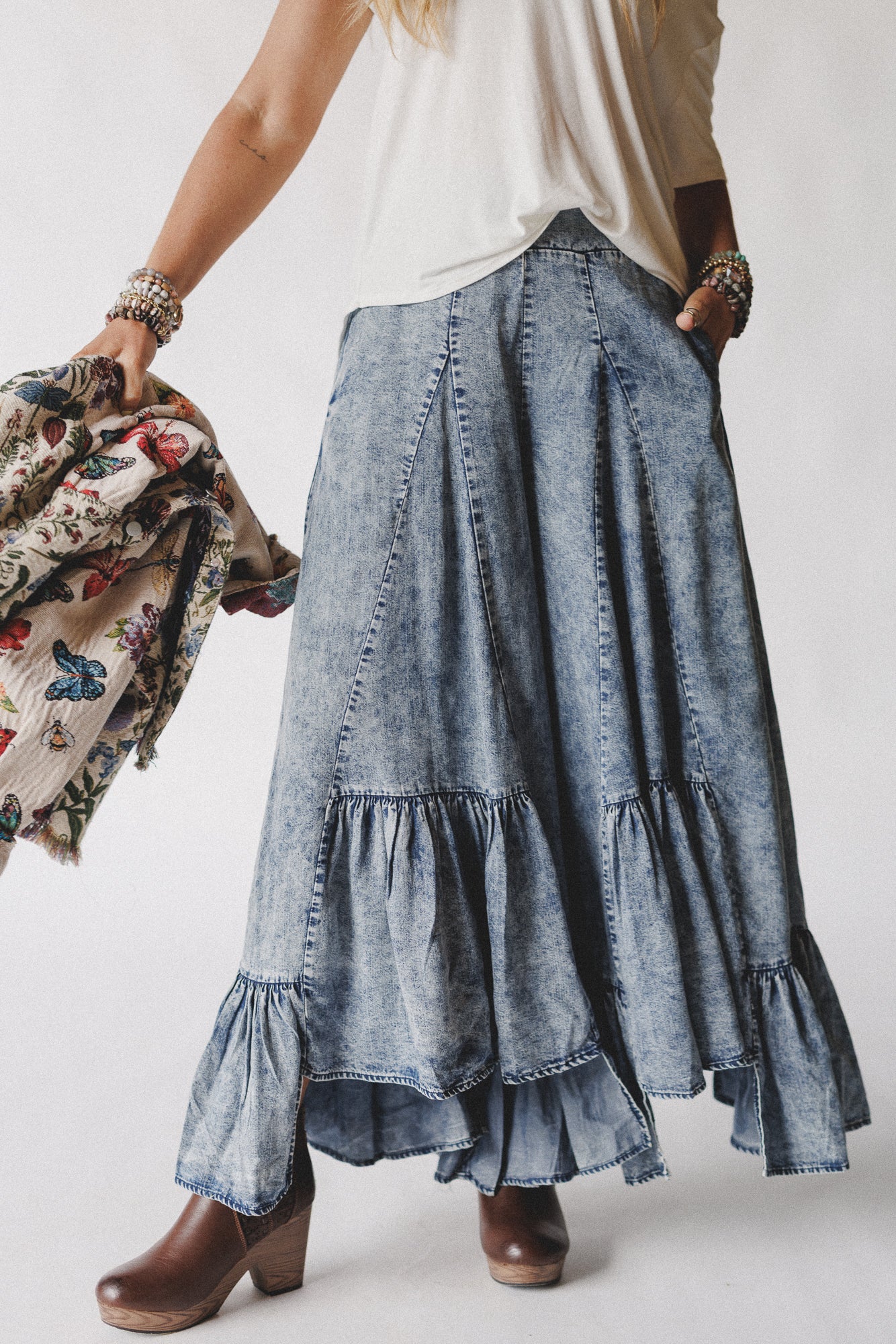 Coastal Dreams Wide Leg Pants - Denim - Image 7
