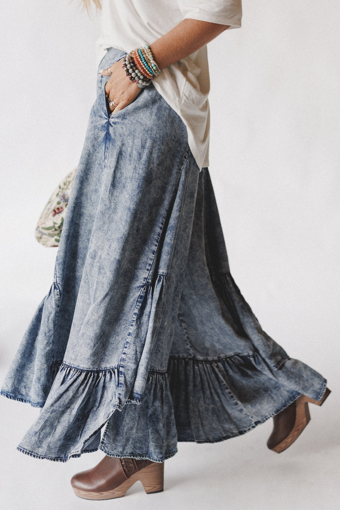 Coastal Dreams Wide Leg Pants - Denim - Image 3