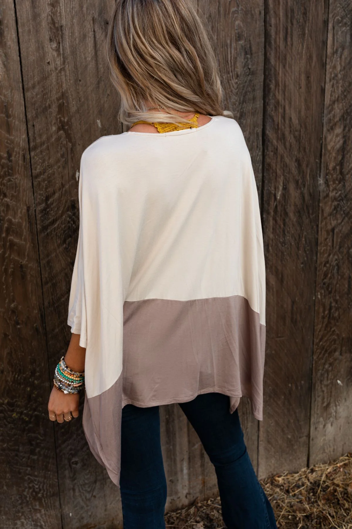 The Nest Coffee Sunsets V Neck Top - Brown - Image 6