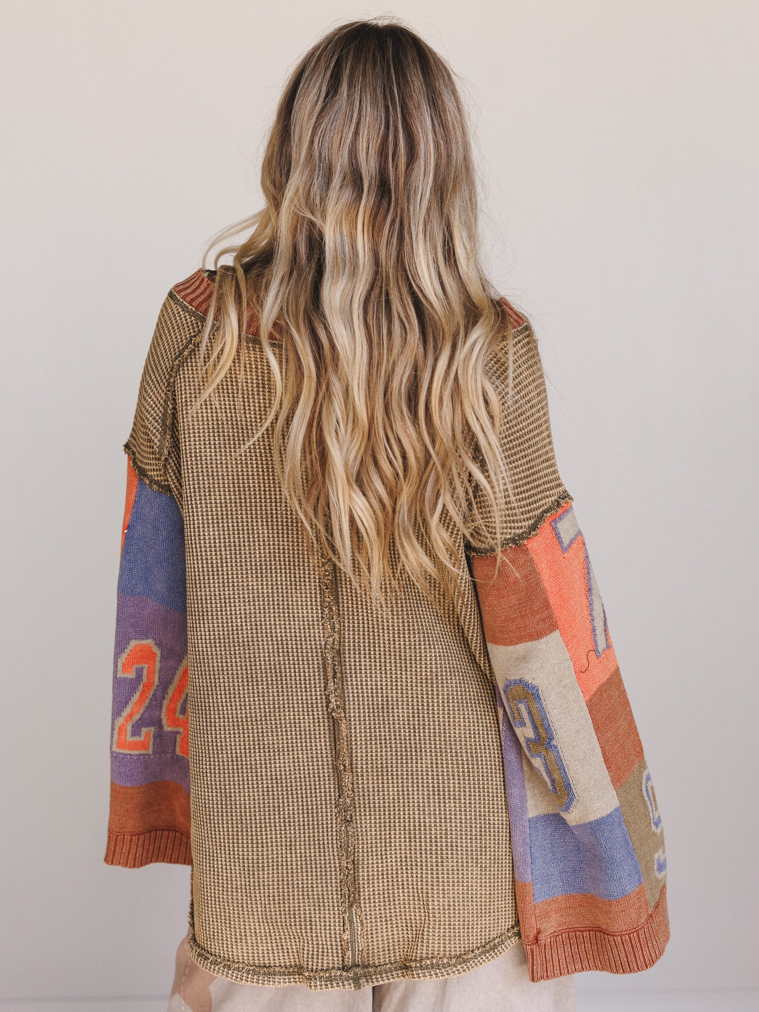 Cool Tempo V Neck Top - Brown - Image 5