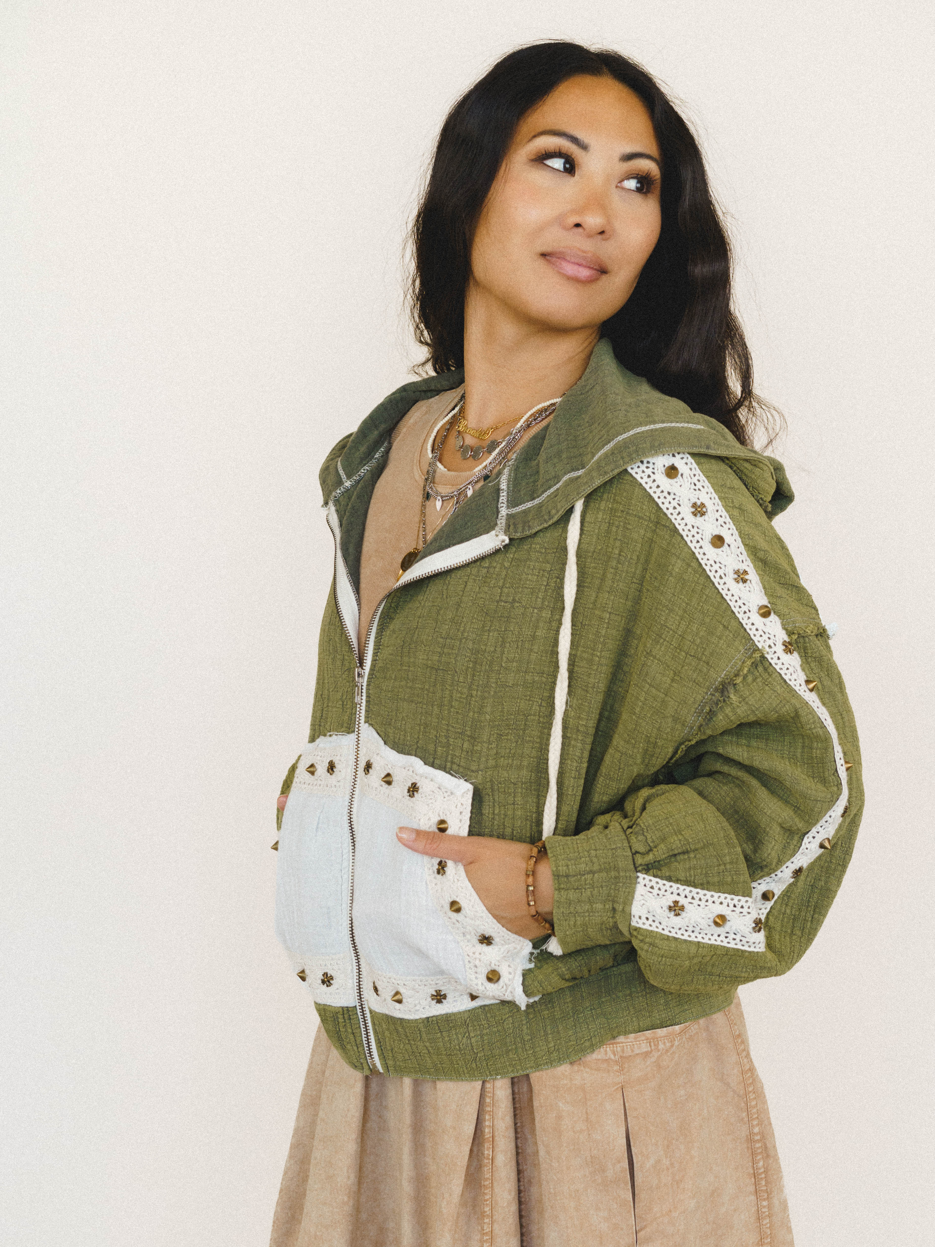 Cool Vines Jacket - Olive Camo - Image 6
