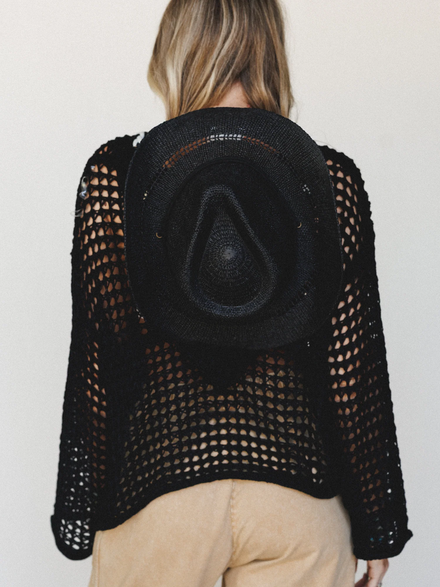 Cowboy Sun Hat - Black - Image 3