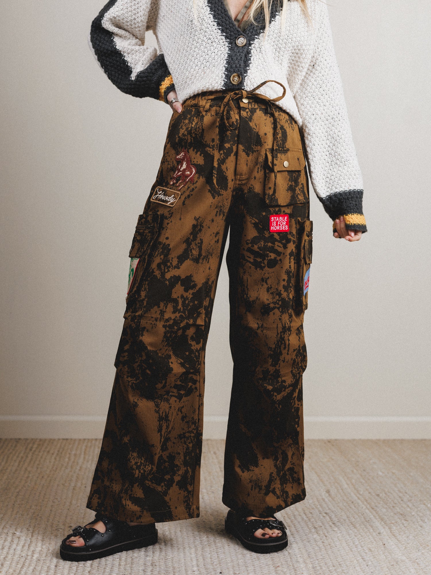 Cowgirl Song Cargo Pants - Golden Brown - Image 2