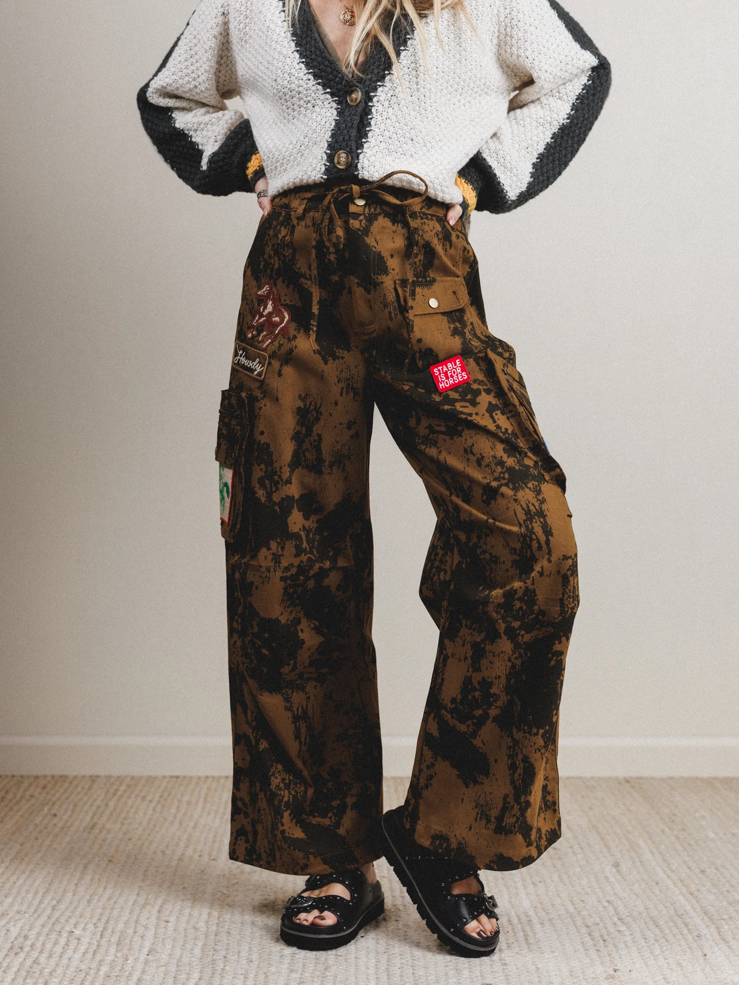 Cowgirl Song Cargo Pants - Golden Brown - Image 8