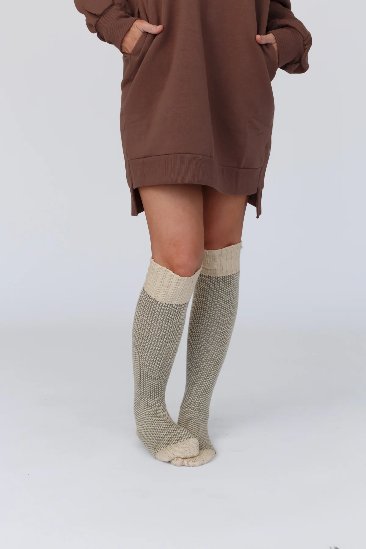 Cozy Cabin Lounge Socks - Oatmeal - Image 3