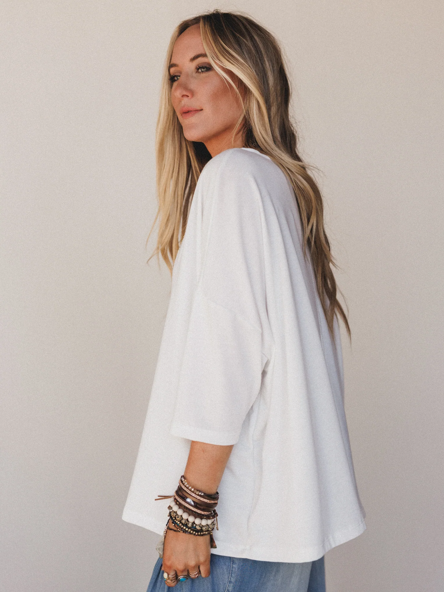 The Nest Cozy Cool Oversized Tee - Ivory - Image 5