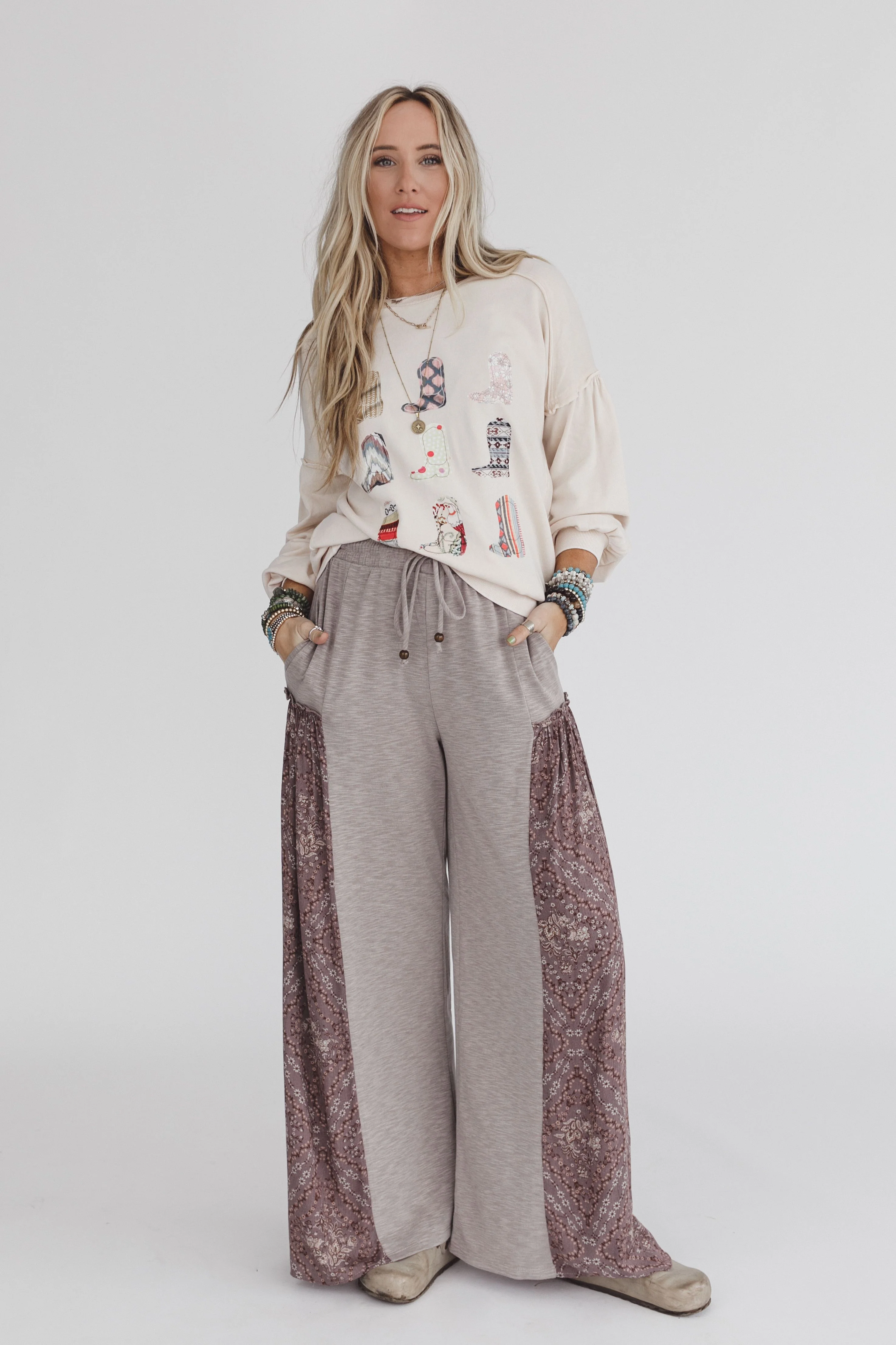 The Nest Cozy Haven Pants - Brown Grey - Image 2